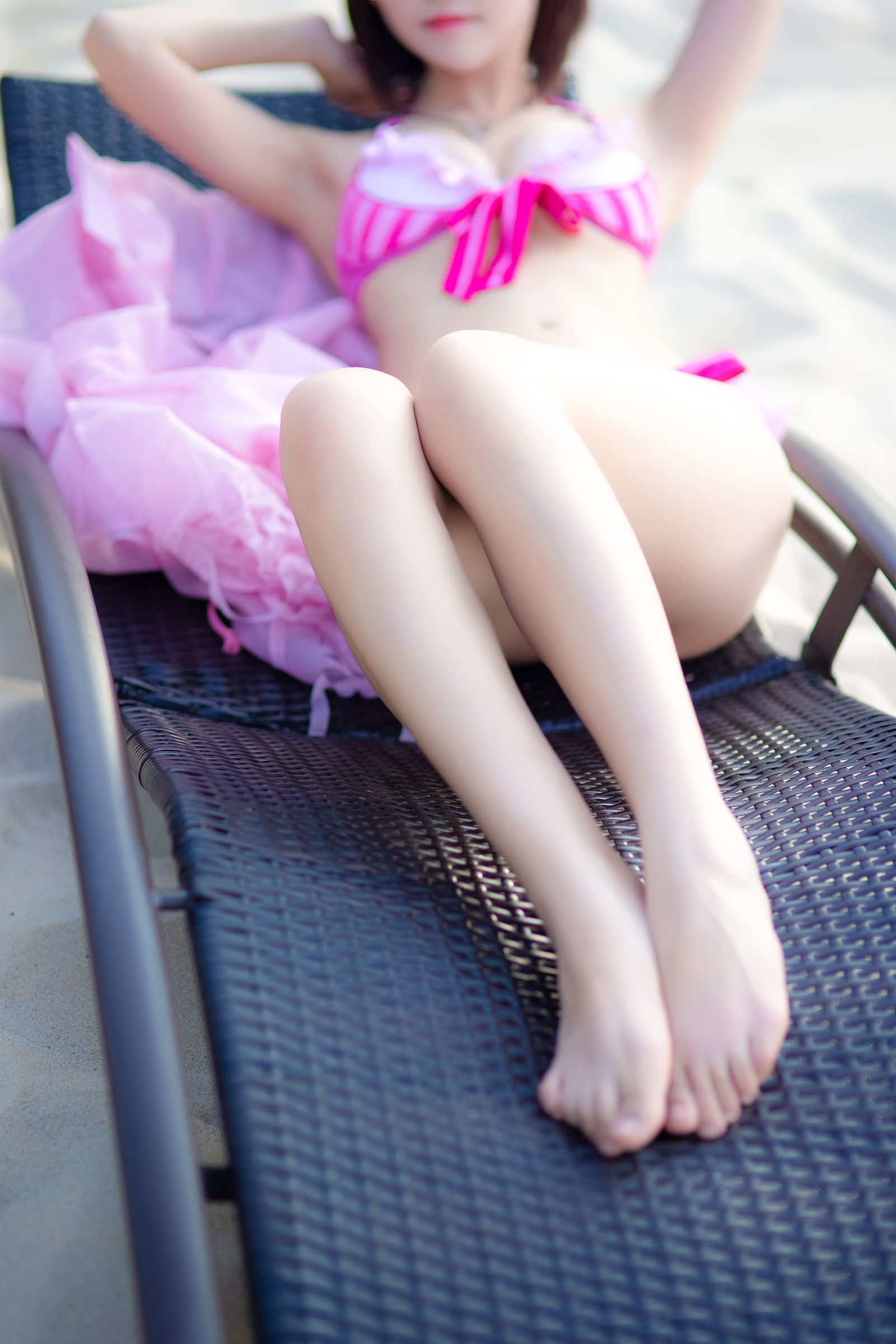 [萝莉COS] 鳗鱼霏儿 – 加藤惠 粉色泳装 [20P]