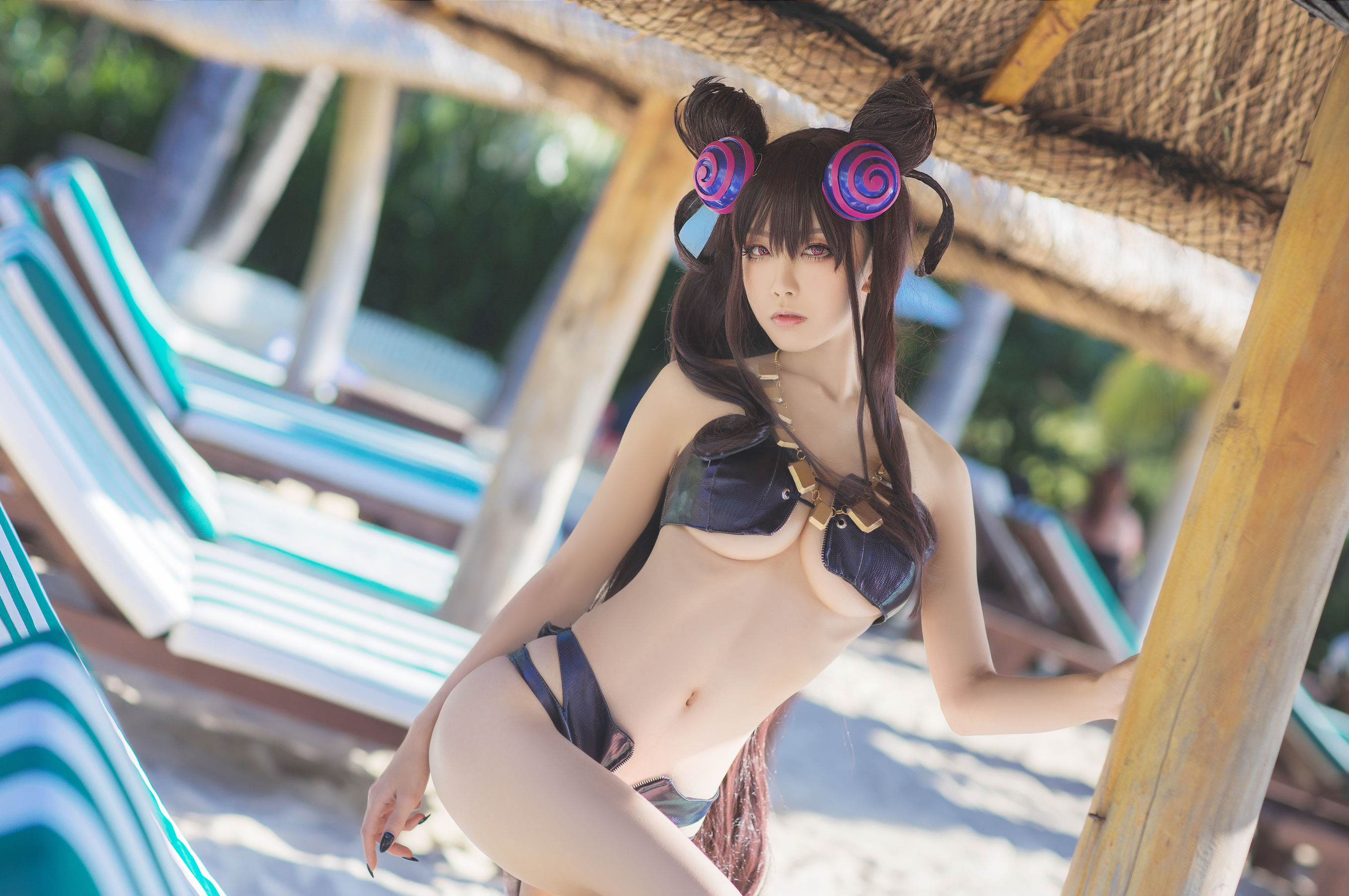 动漫博主水淼aqua – 紫式部水着Ver [41P]