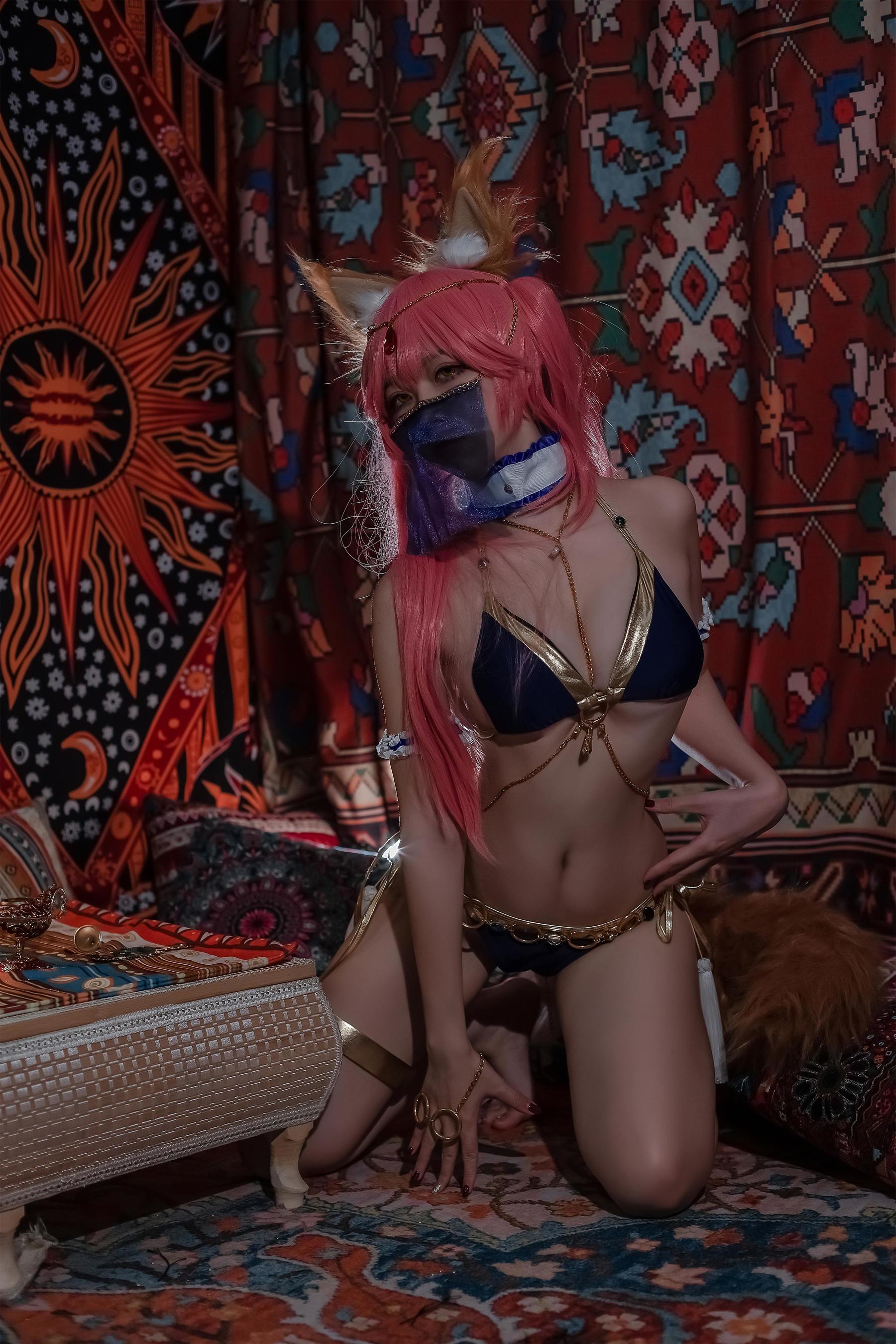 [Cosplay写真] 人气Coser二佐Nisa – 玉藻前舞娘 [22P]