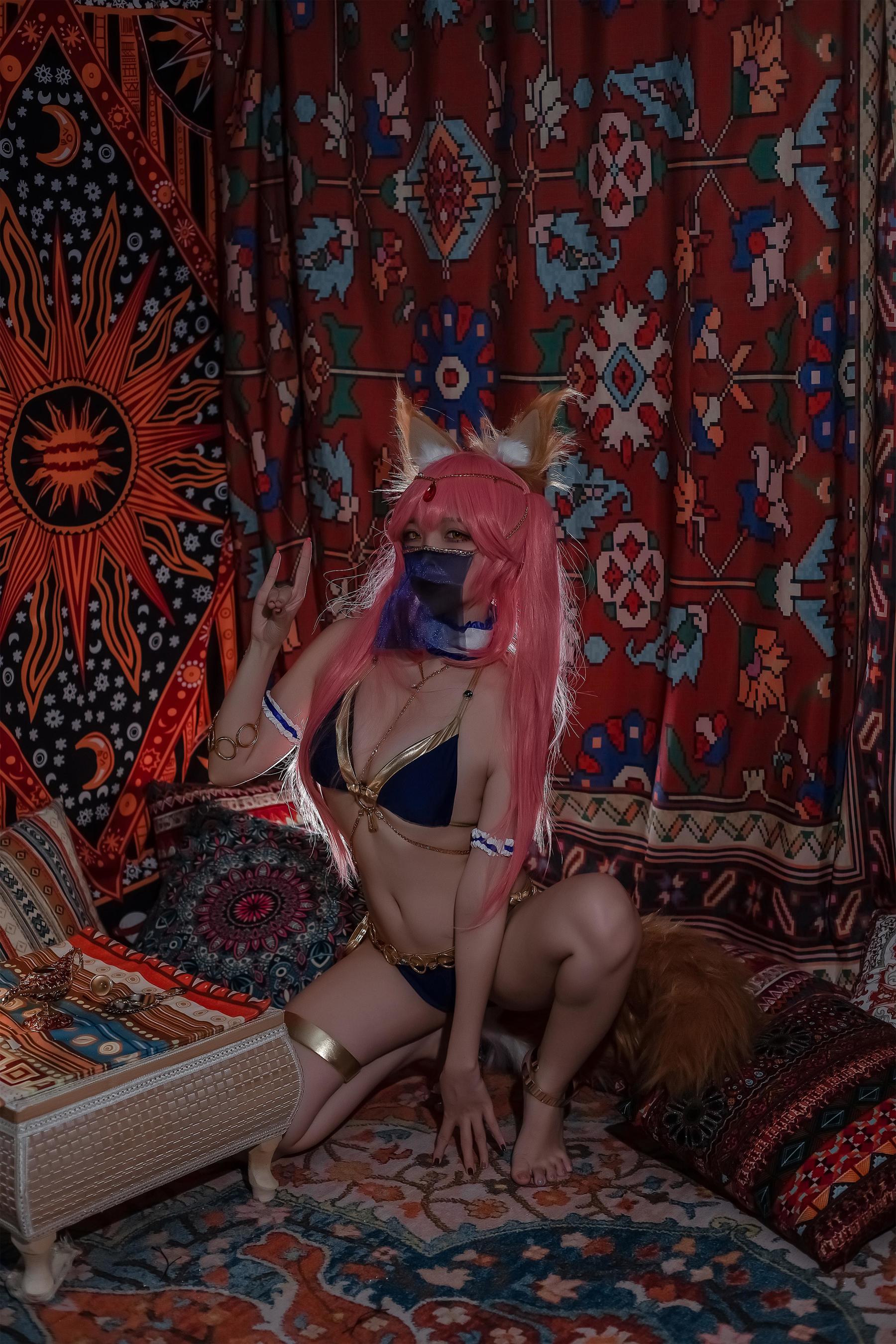 [Cosplay写真] 人气Coser二佐Nisa – 玉藻前舞娘 [22P]