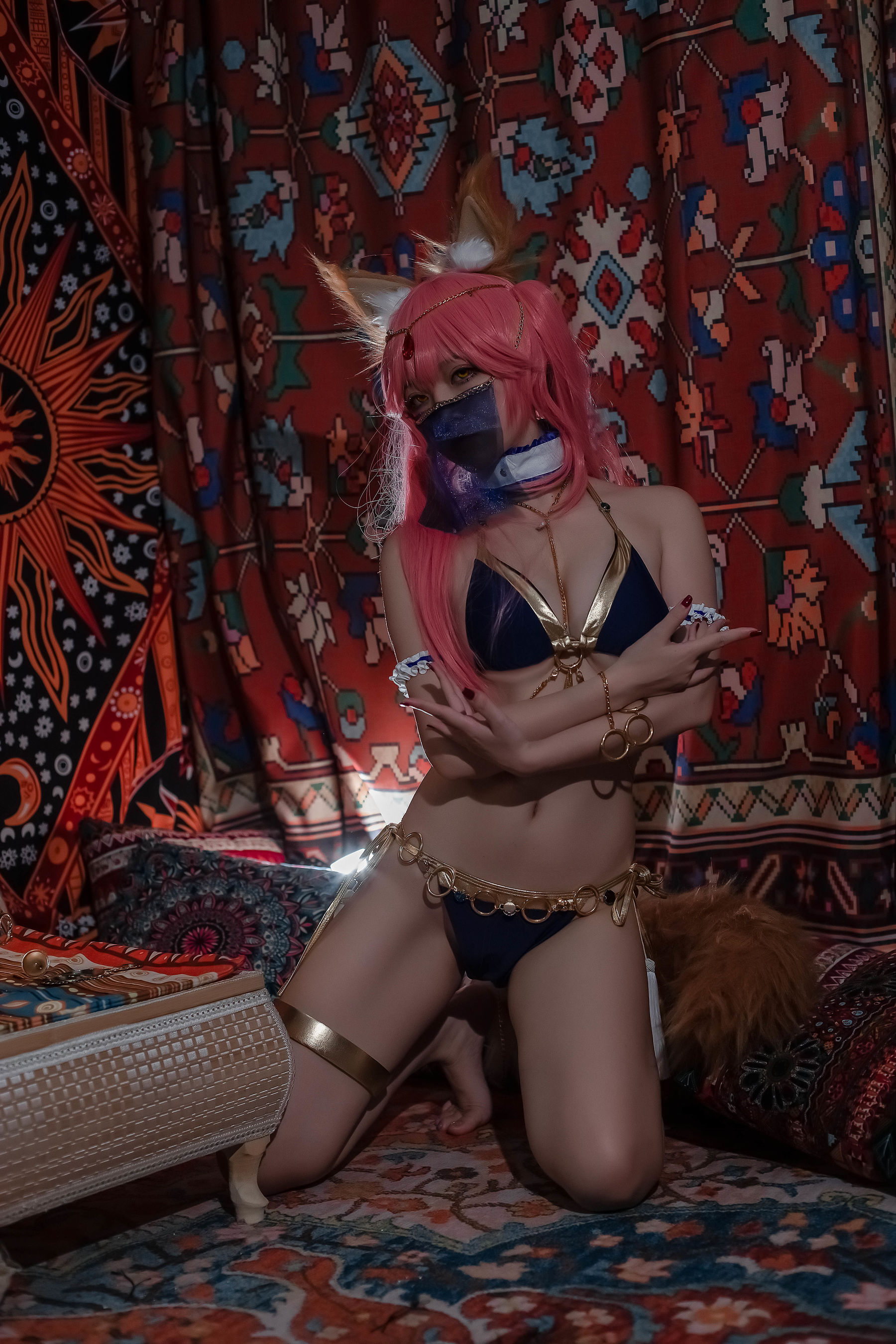 [Cosplay写真] 人气Coser二佐Nisa – 玉藻前舞娘 [22P]