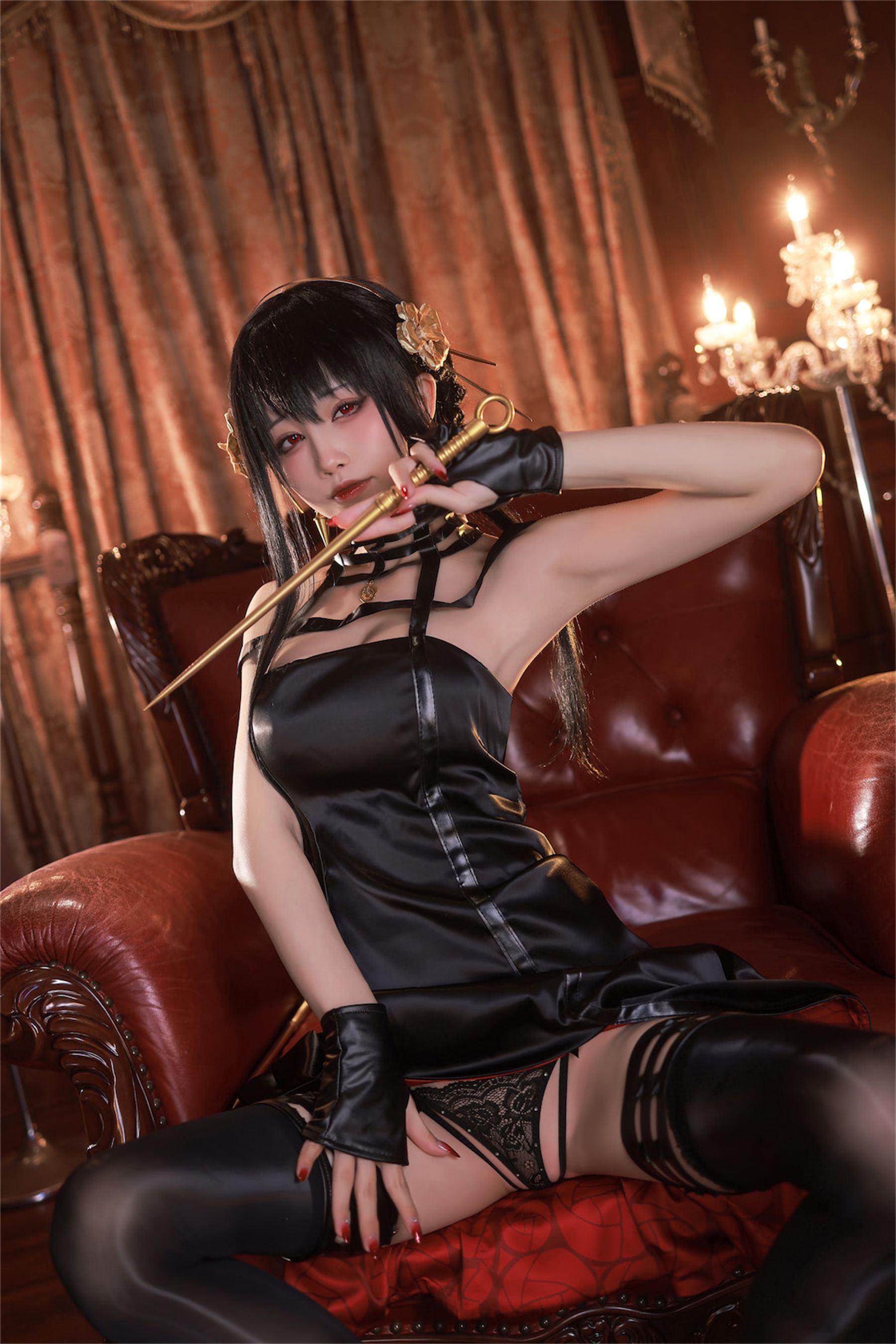 动漫博主水淼aqua – 约尔 黑礼服 [64P]