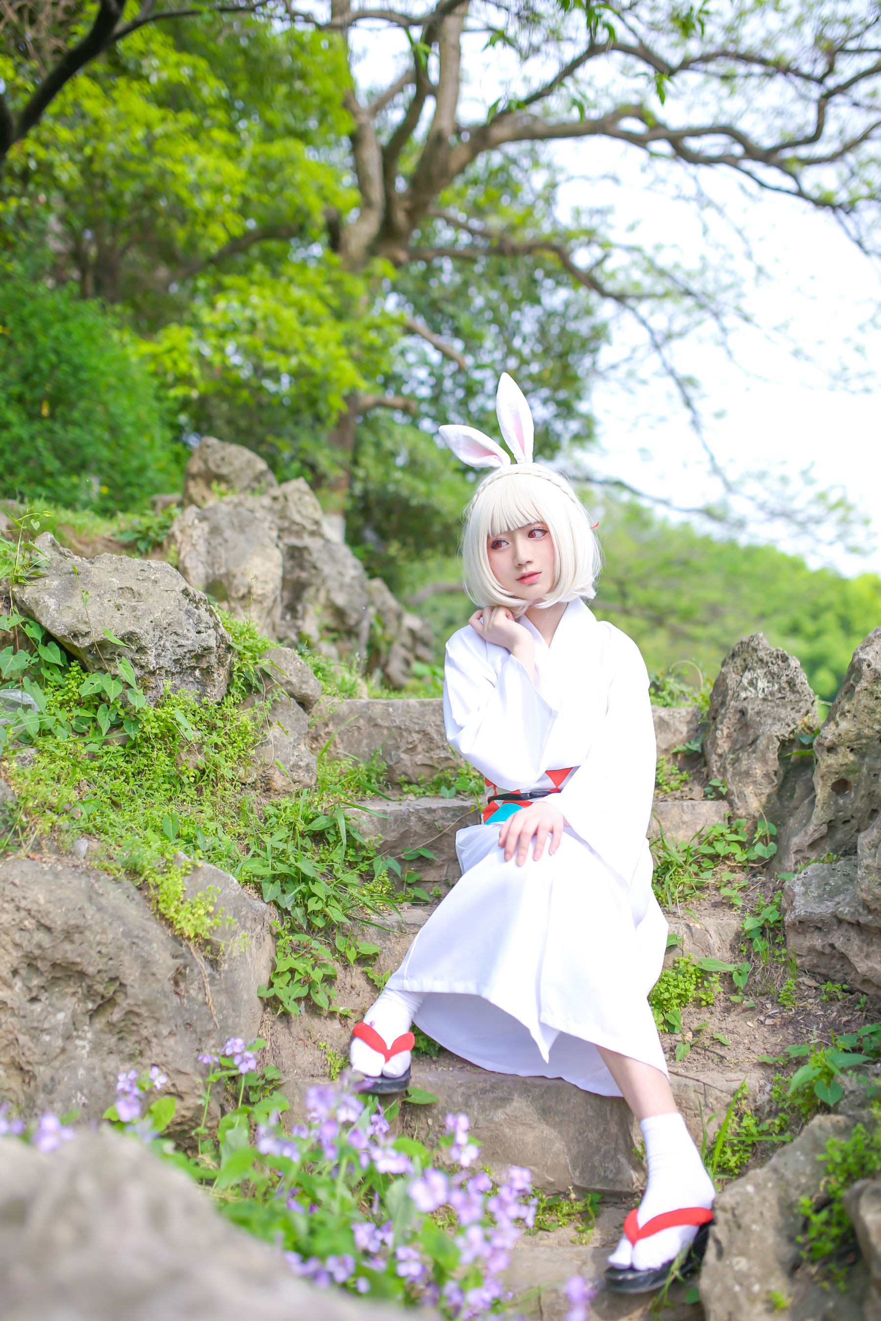 [Cosplay写真] 动漫博主弦音sic – 阴阳师 山兔 [9P]