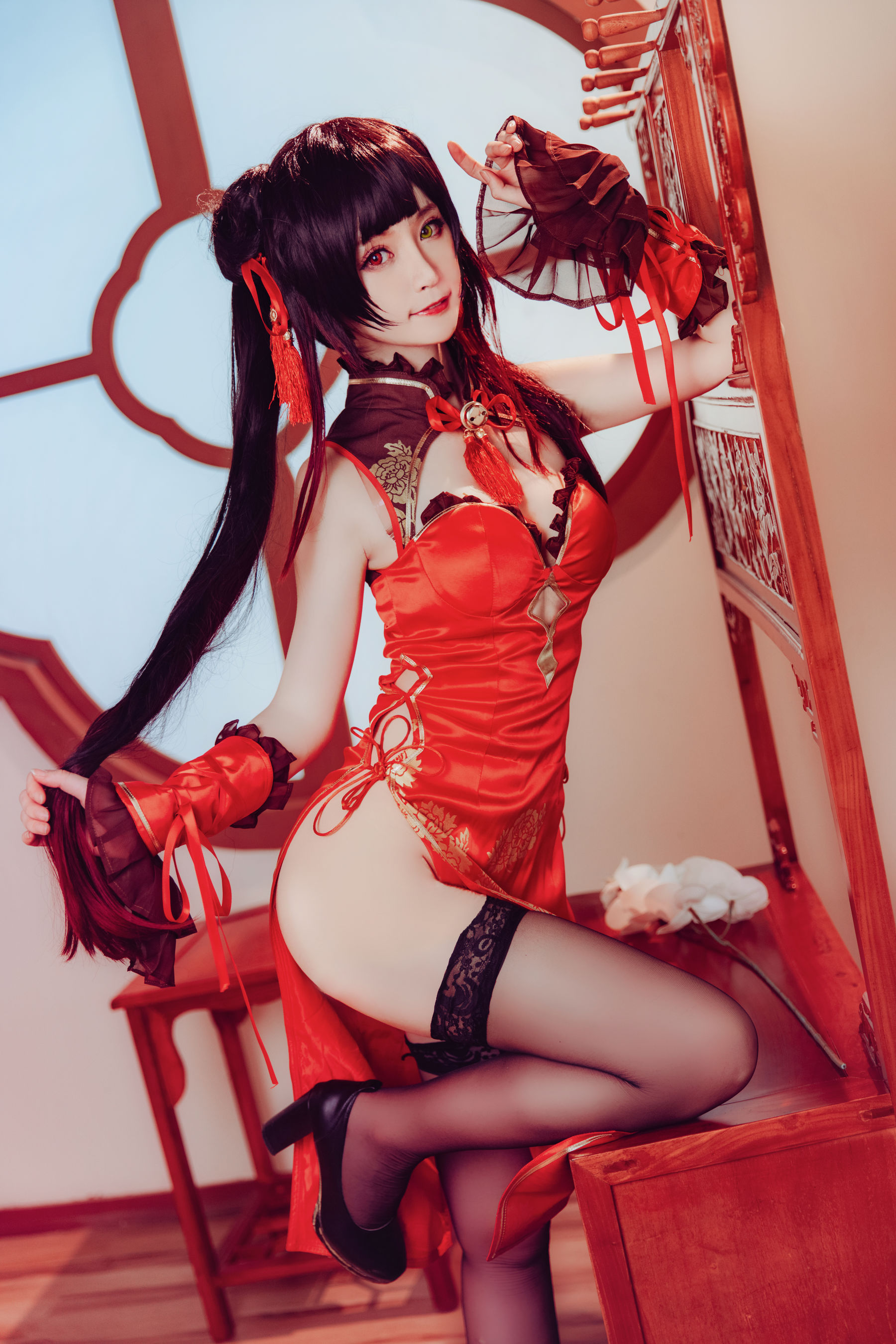 萌宠博主yui金鱼 – 时崎狂三 旗袍 [8P]