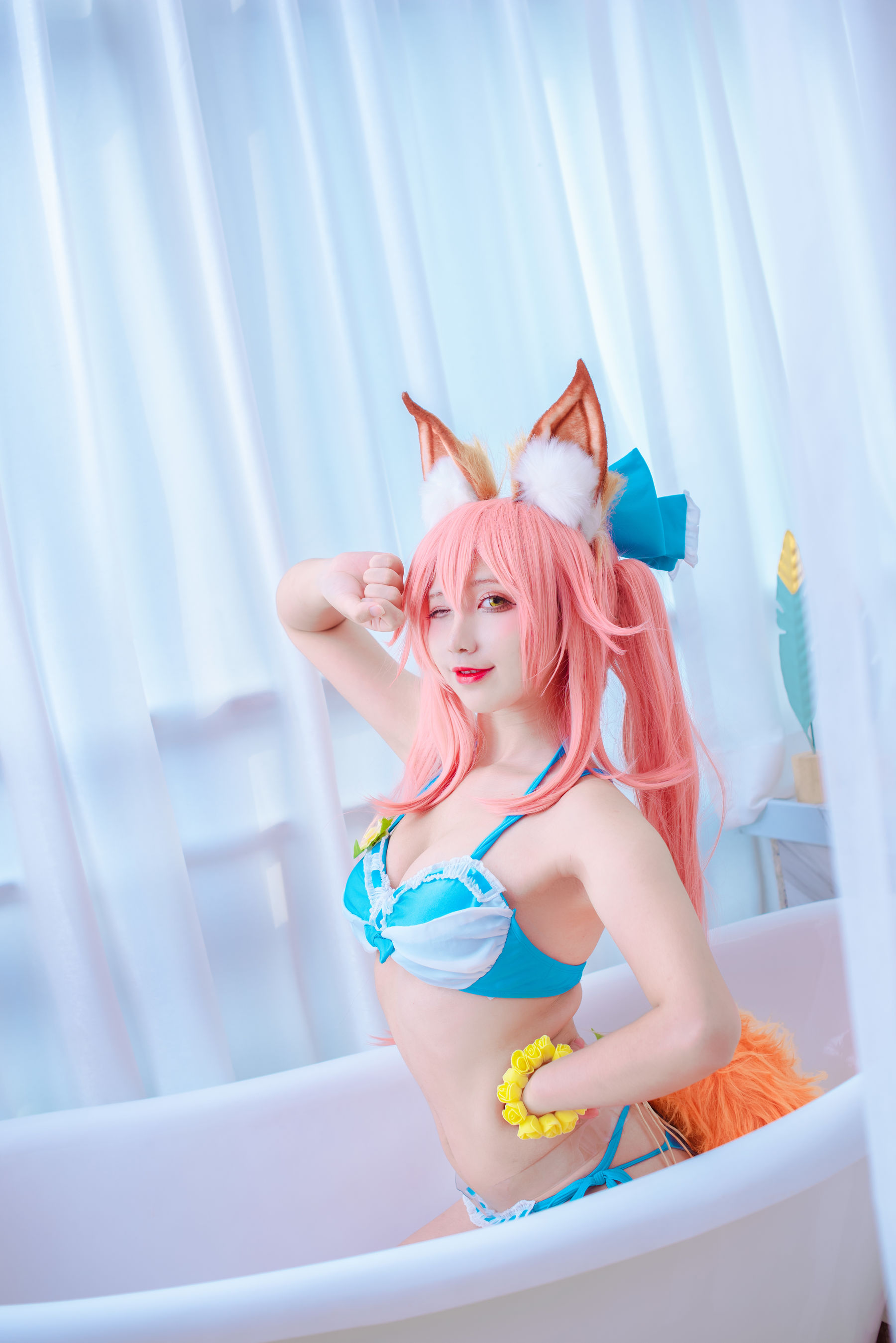 动漫博主九曲Jean – 玉藻前泳装 [11P]