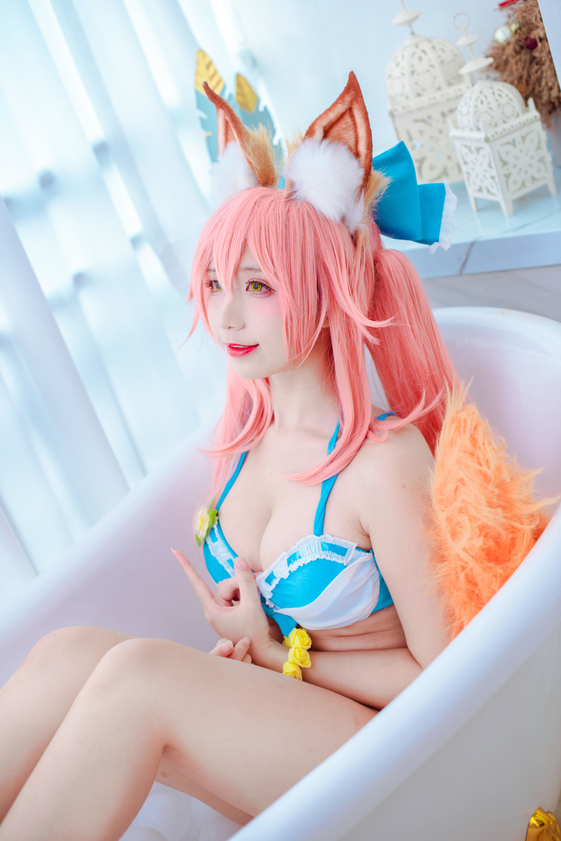 动漫博主九曲Jean – 玉藻前泳装 [11P]