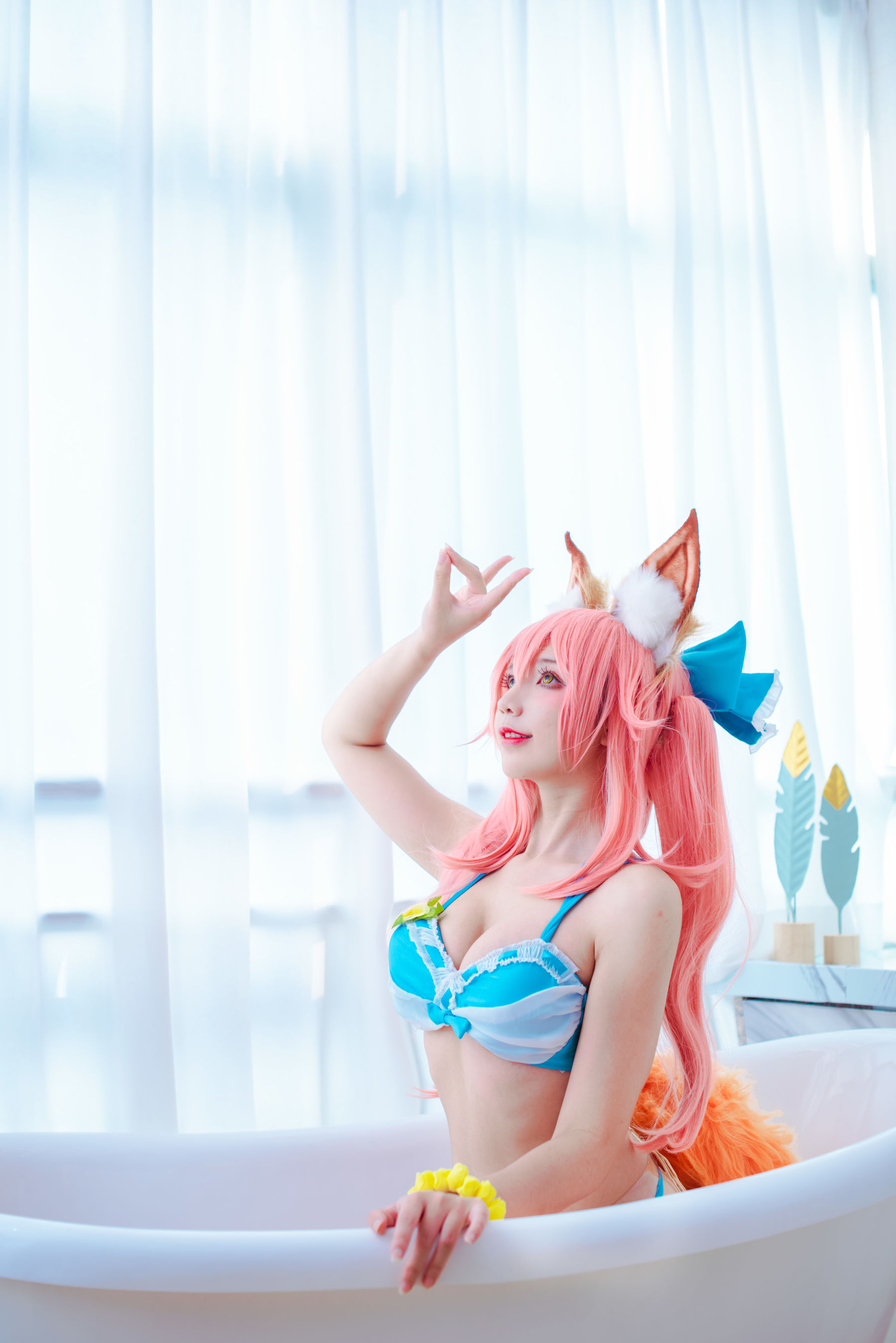 动漫博主九曲Jean – 玉藻前泳装 [11P]