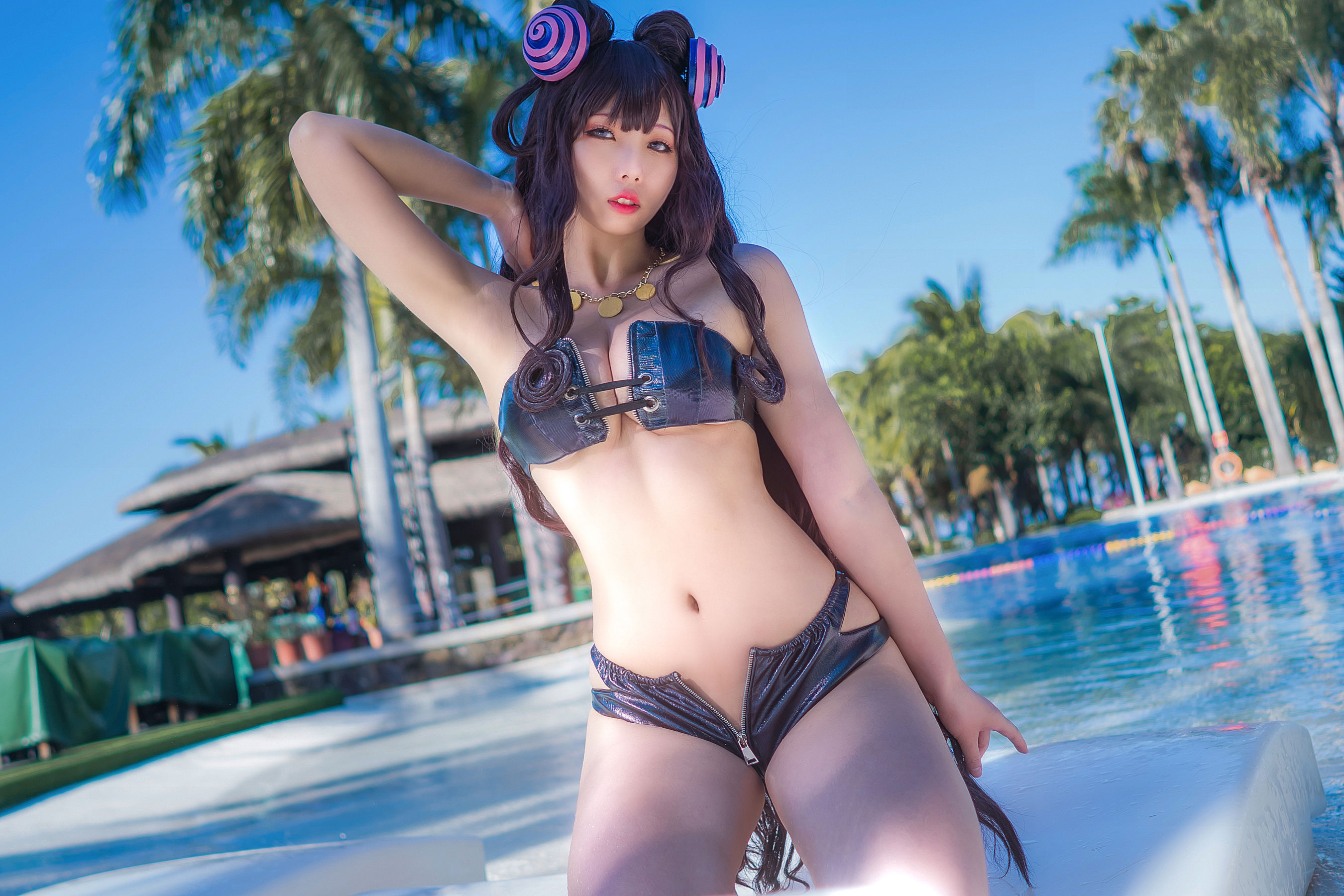 动漫博主墨玉-M – 紫式部泳装 [35P]