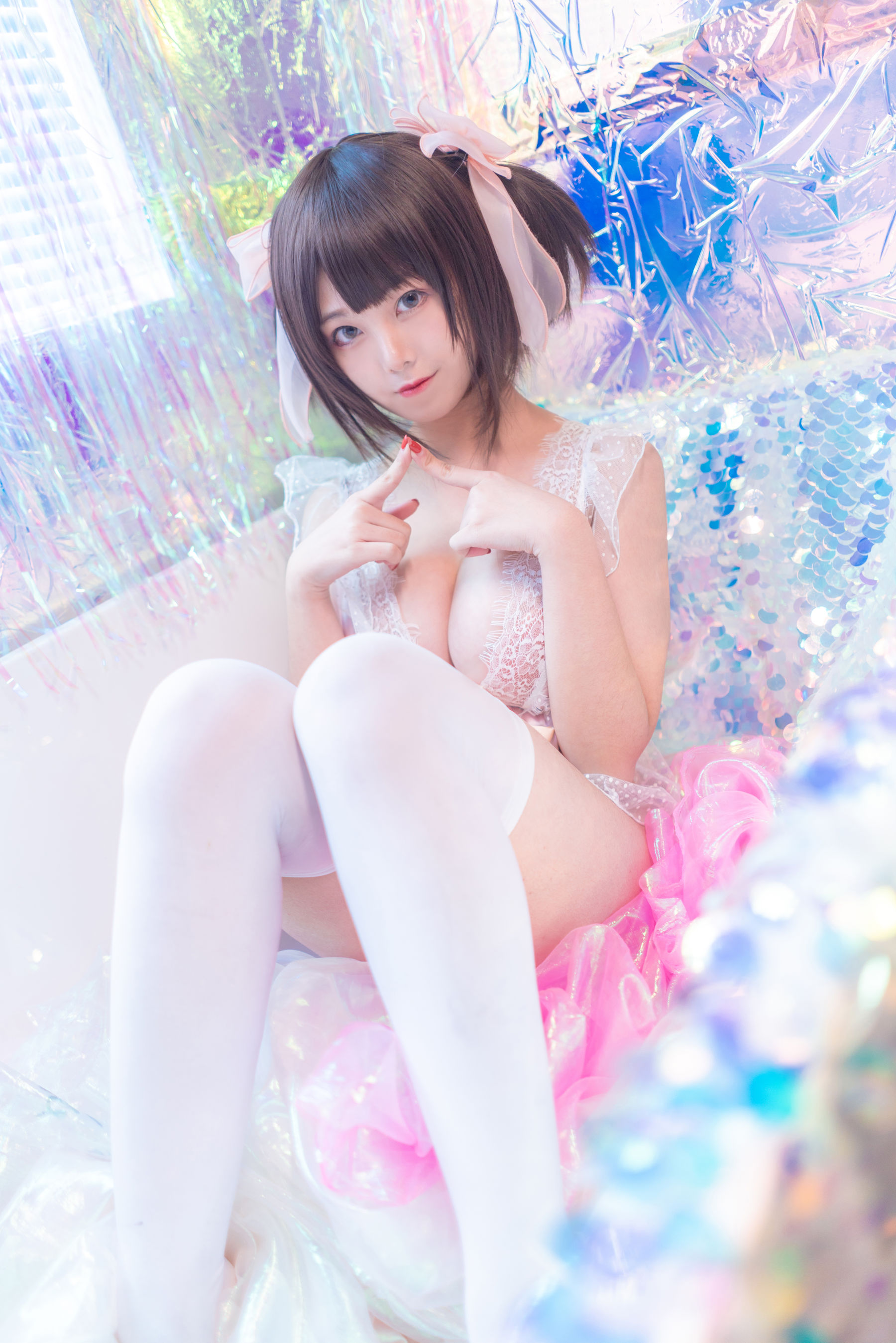 萌系小姐姐蜜汁猫裘 粉色私房 [14P]