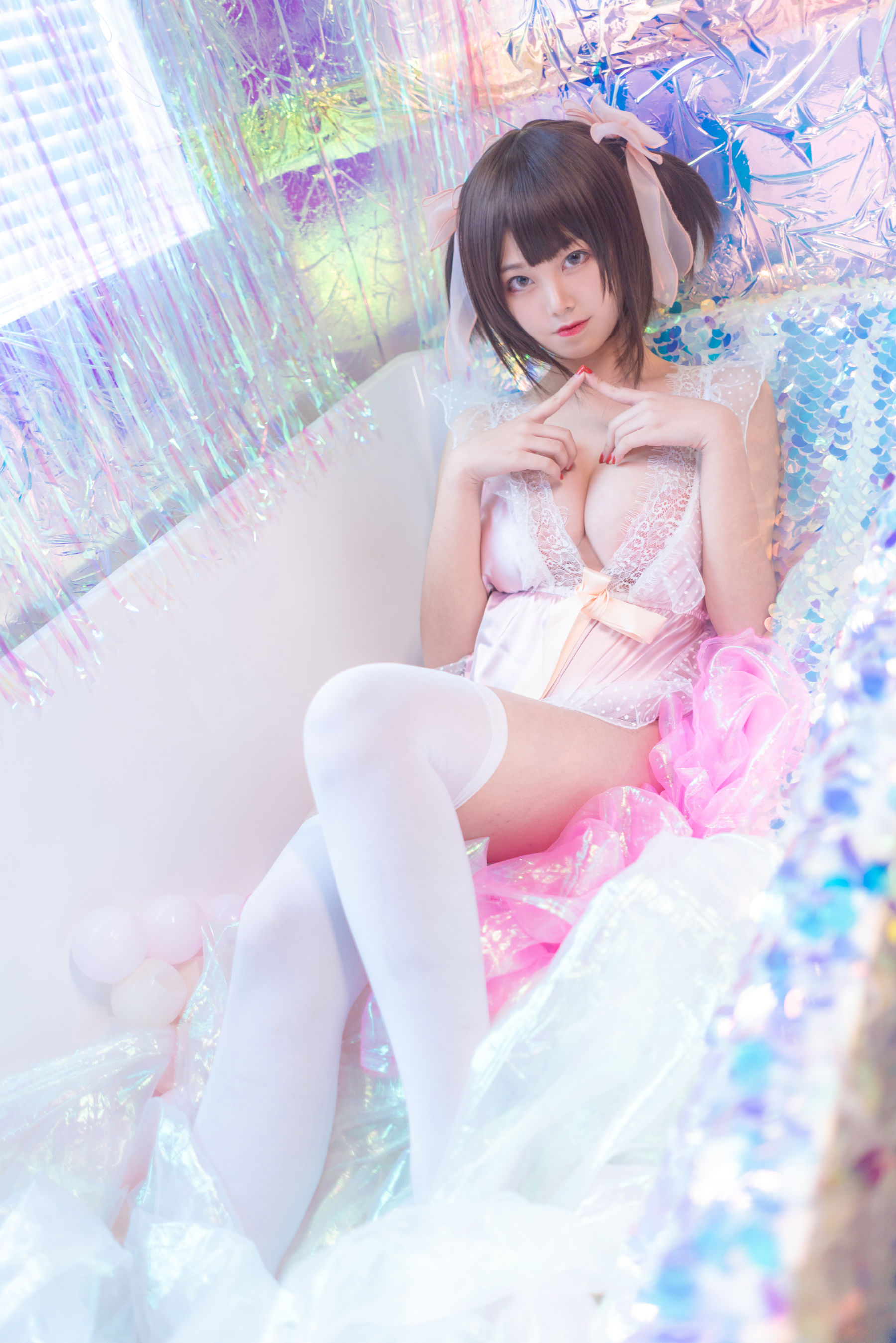 萌系小姐姐蜜汁猫裘 粉色私房 [14P]