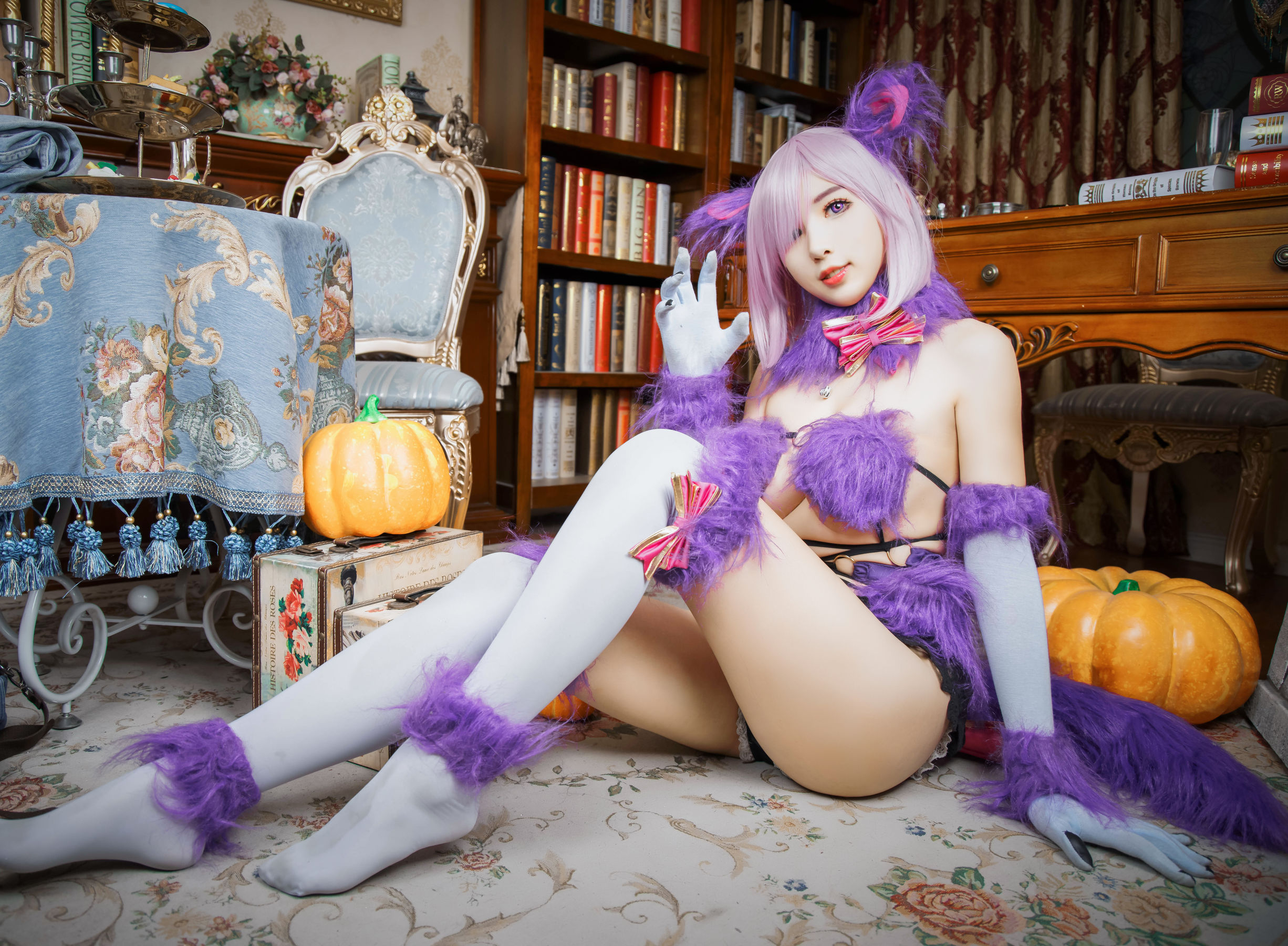 斗鱼主播w黑米粥w – 万圣节 [17P]