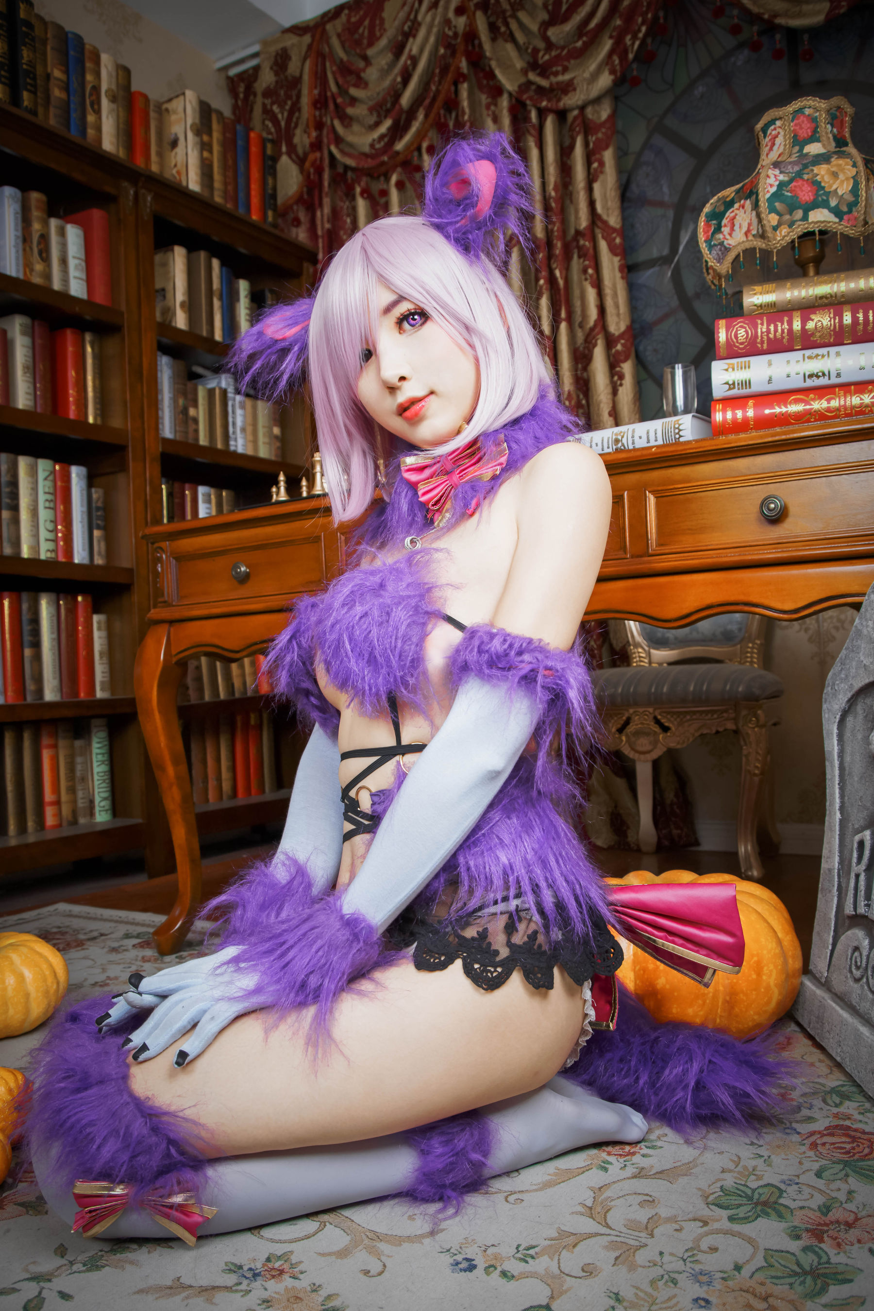 斗鱼主播w黑米粥w – 万圣节 [17P]