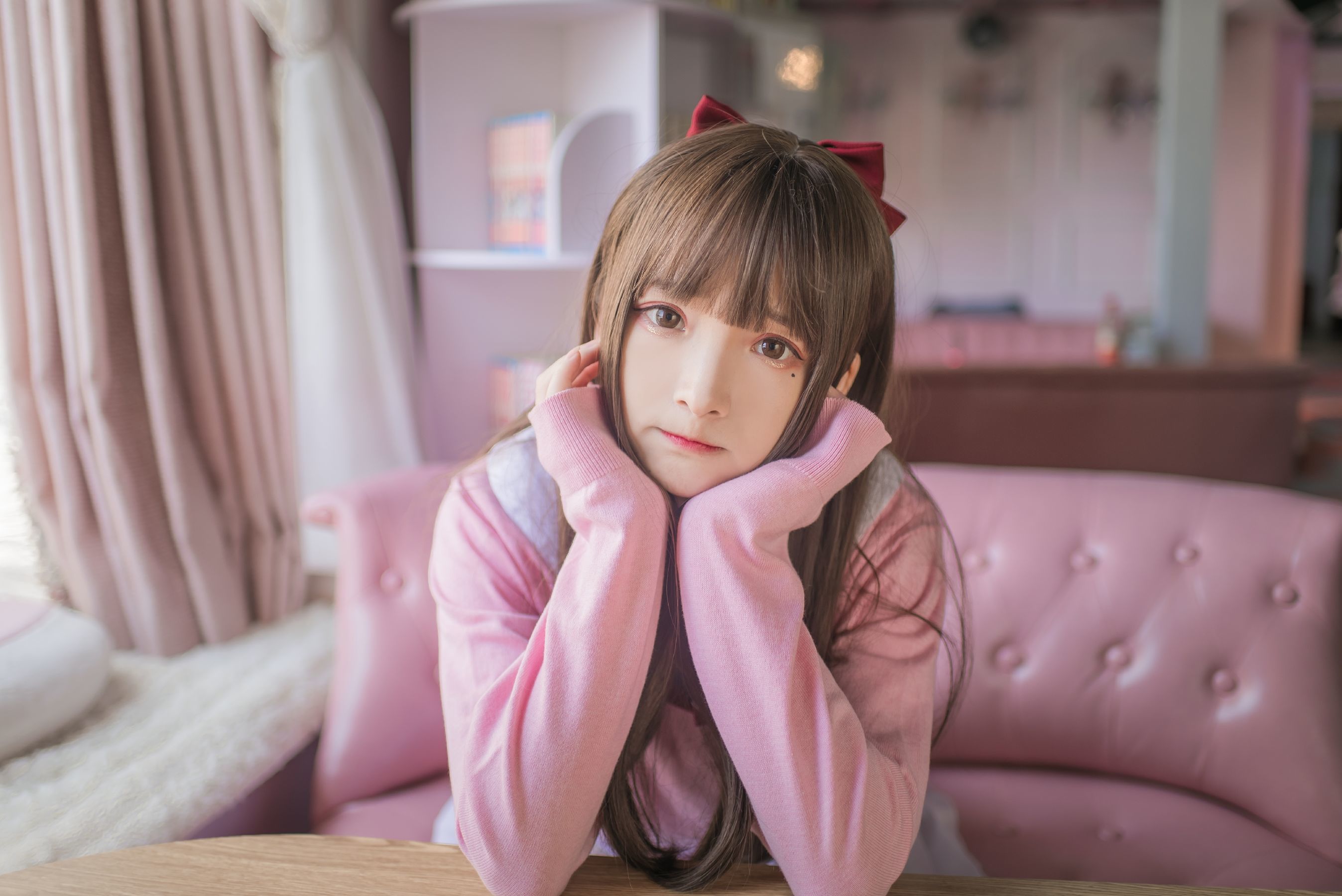 二次元美女古川kagura – 粉色JK [16P]