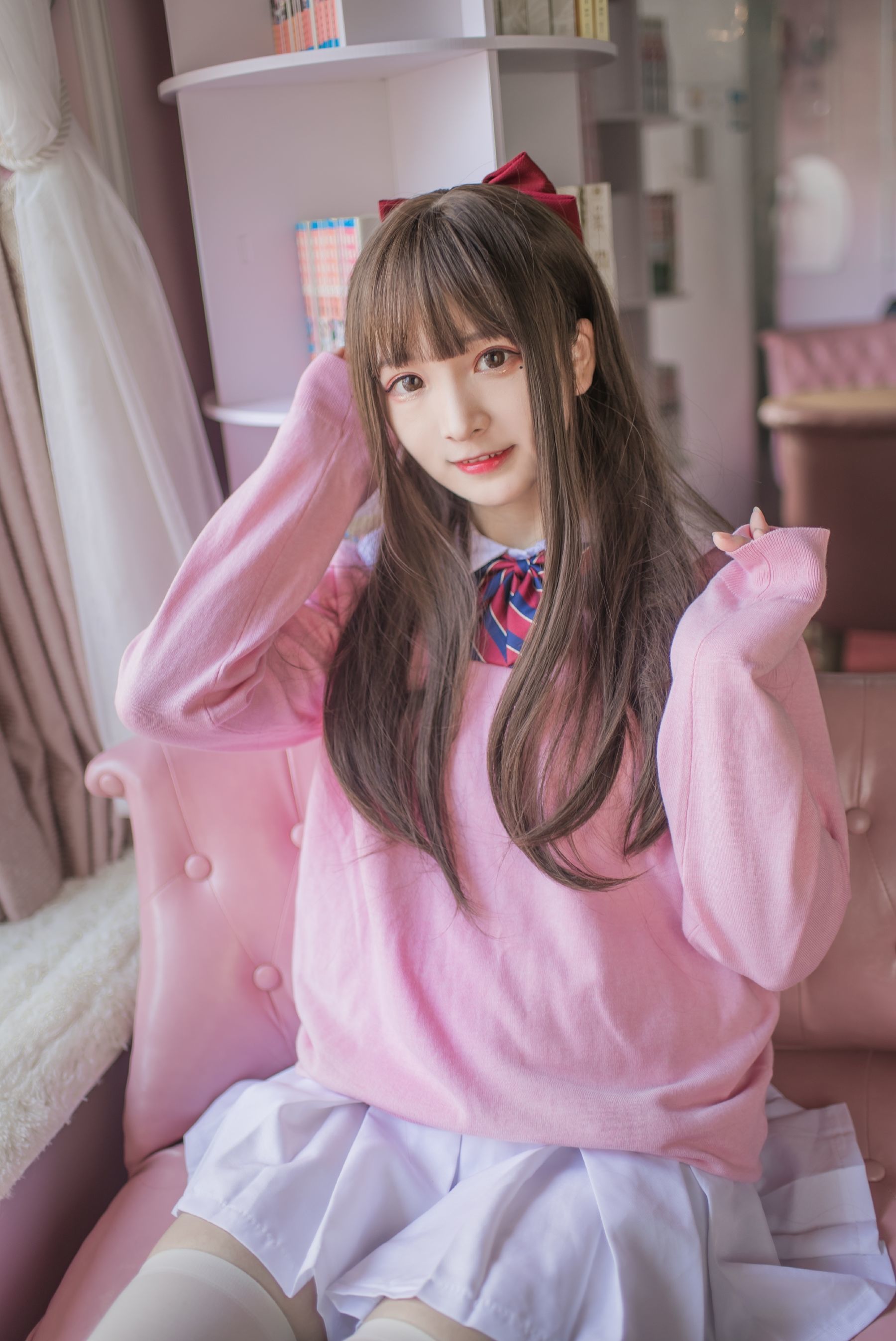 二次元美女古川kagura – 粉色JK [16P]