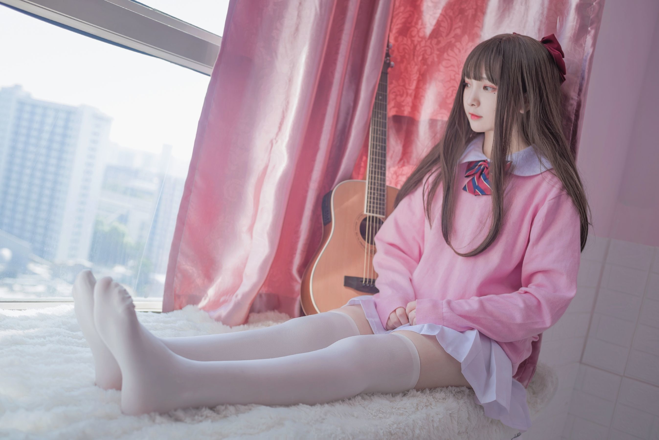 二次元美女古川kagura – 粉色JK [16P]