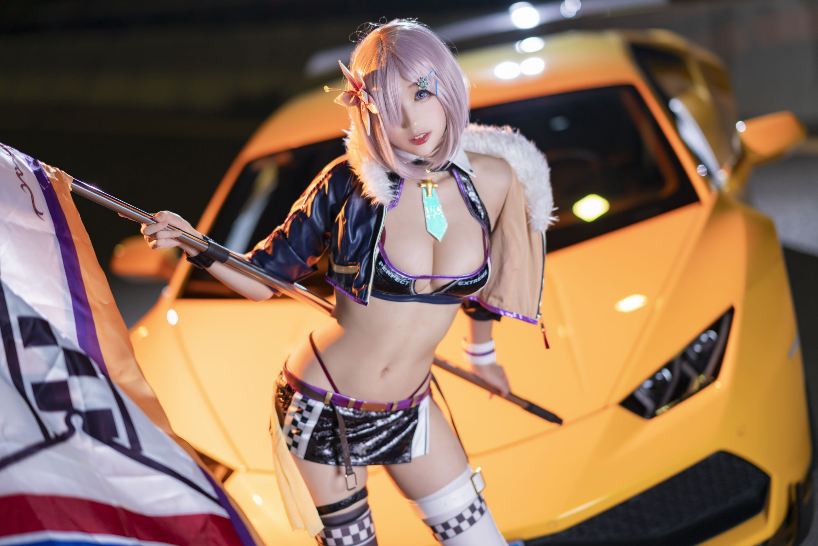 [Cosplay写真] 周叽是可爱兔兔 – 玛修赛车 [21P]
