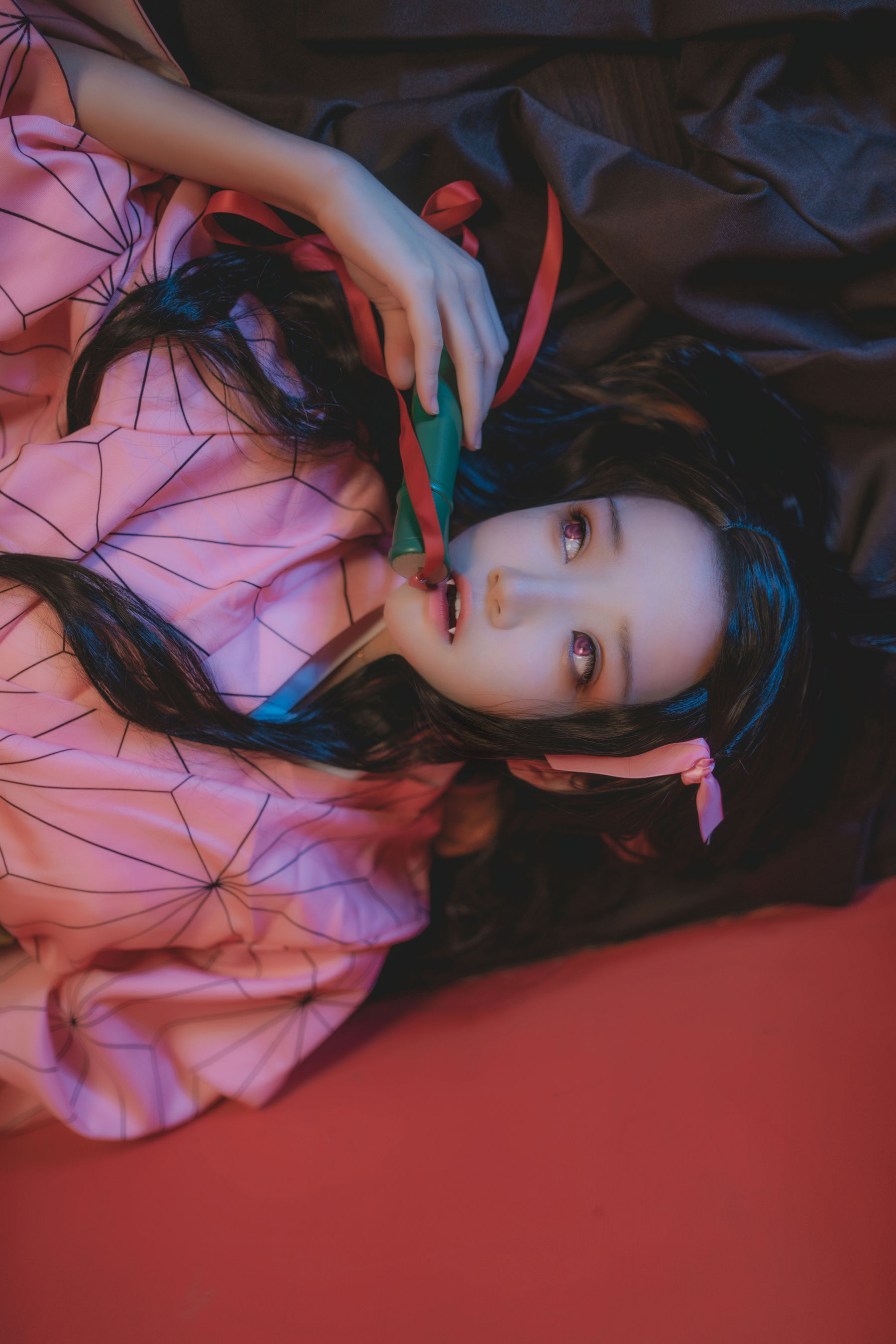 [萝莉COS] 桜桃喵 – 灶门祢豆子 [21P]