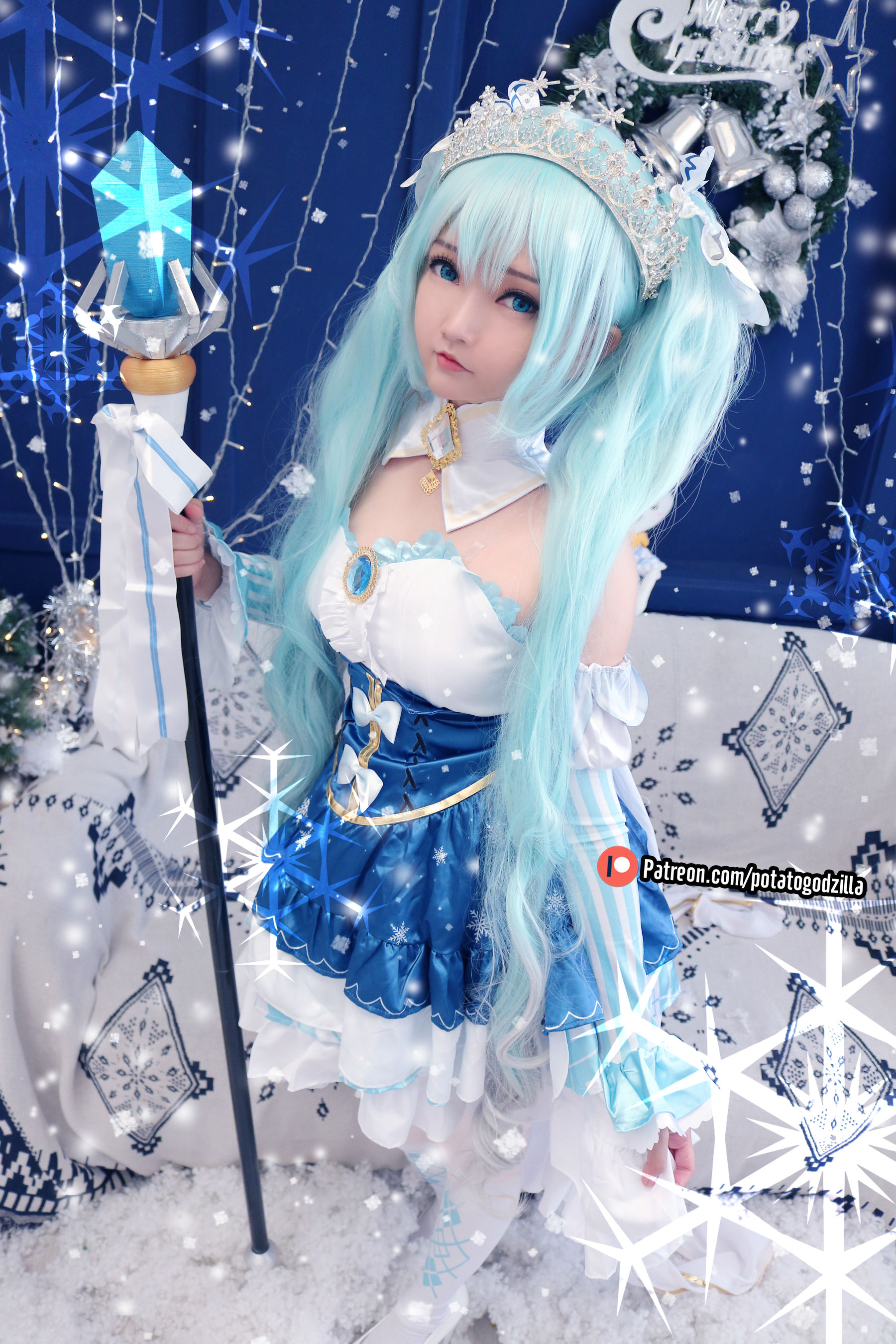 Coser小姐姐Potato Godzilla – Snow Miku [41P]