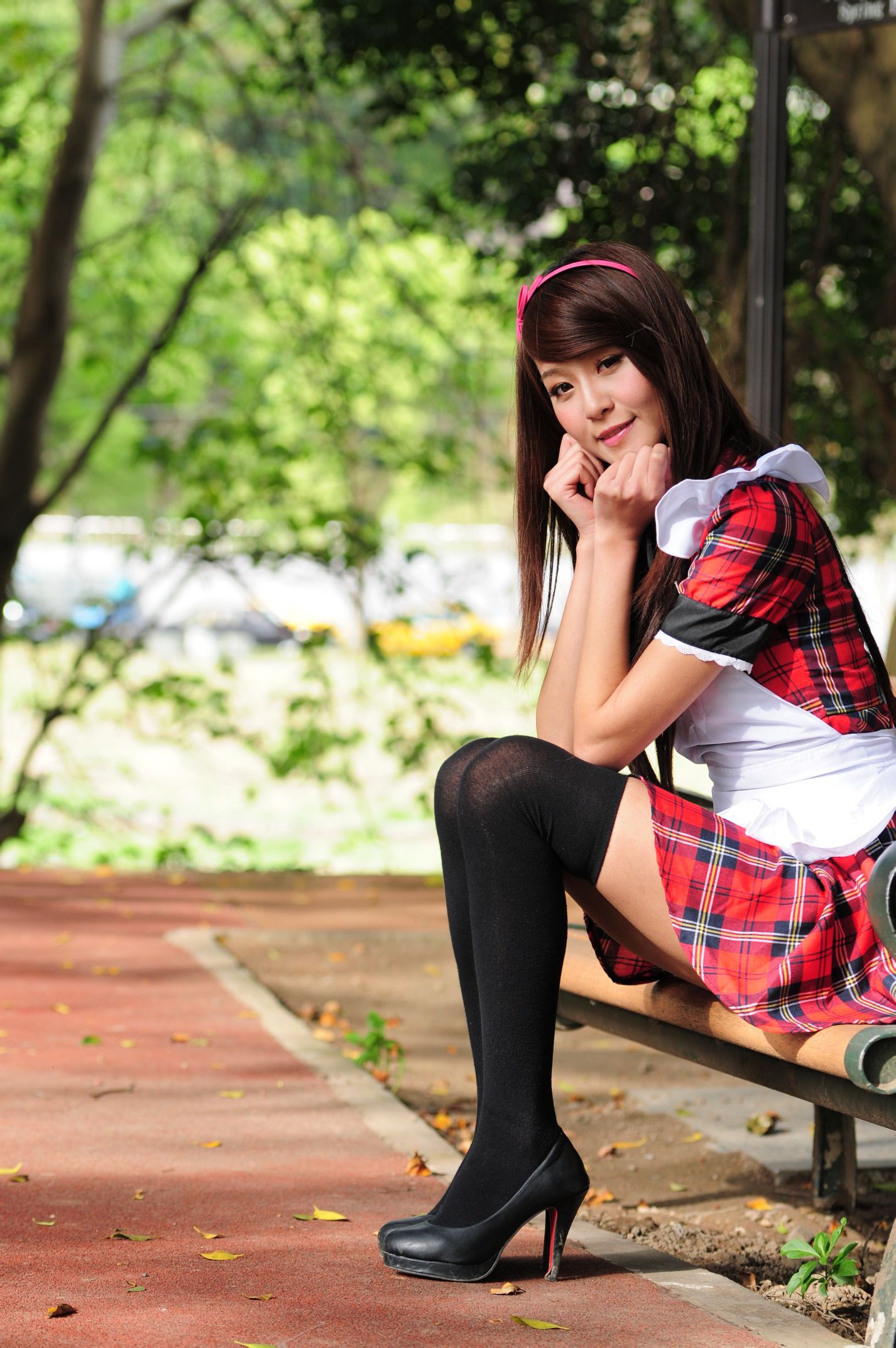 winnie小雪@庄温妮《校园长筒袜女仆美拍》 [87P]