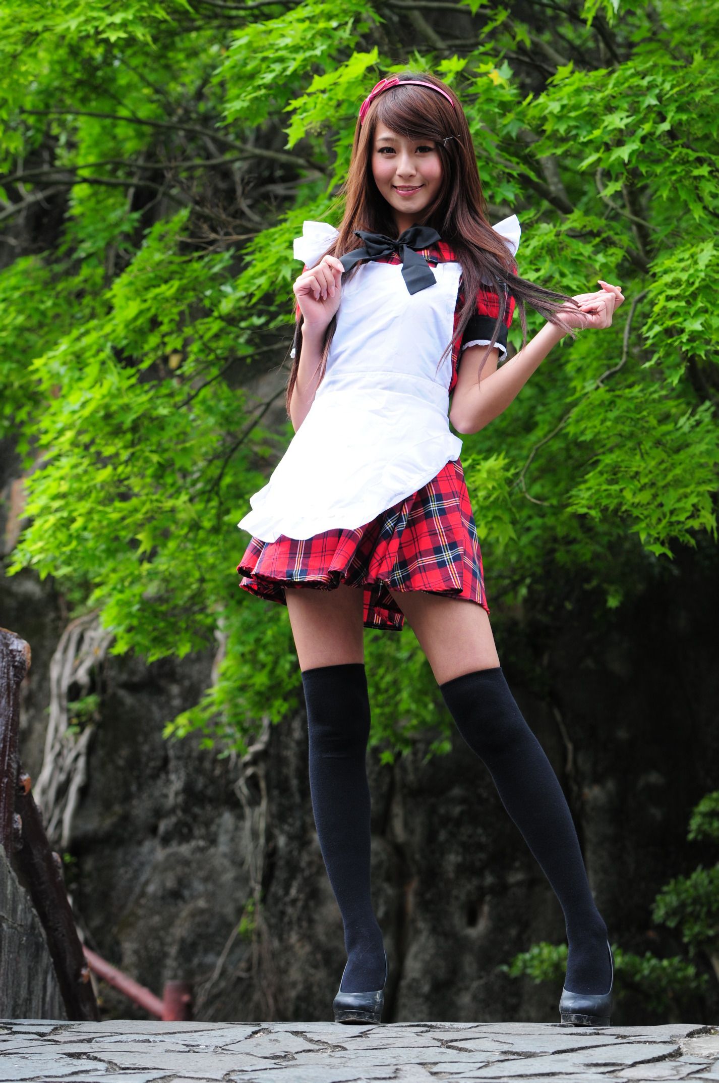 winnie小雪@庄温妮《校园长筒袜女仆美拍》 [87P]