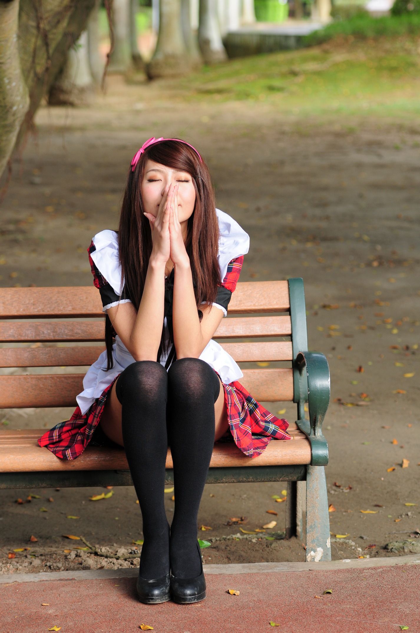 winnie小雪@庄温妮《校园长筒袜女仆美拍》 [87P]