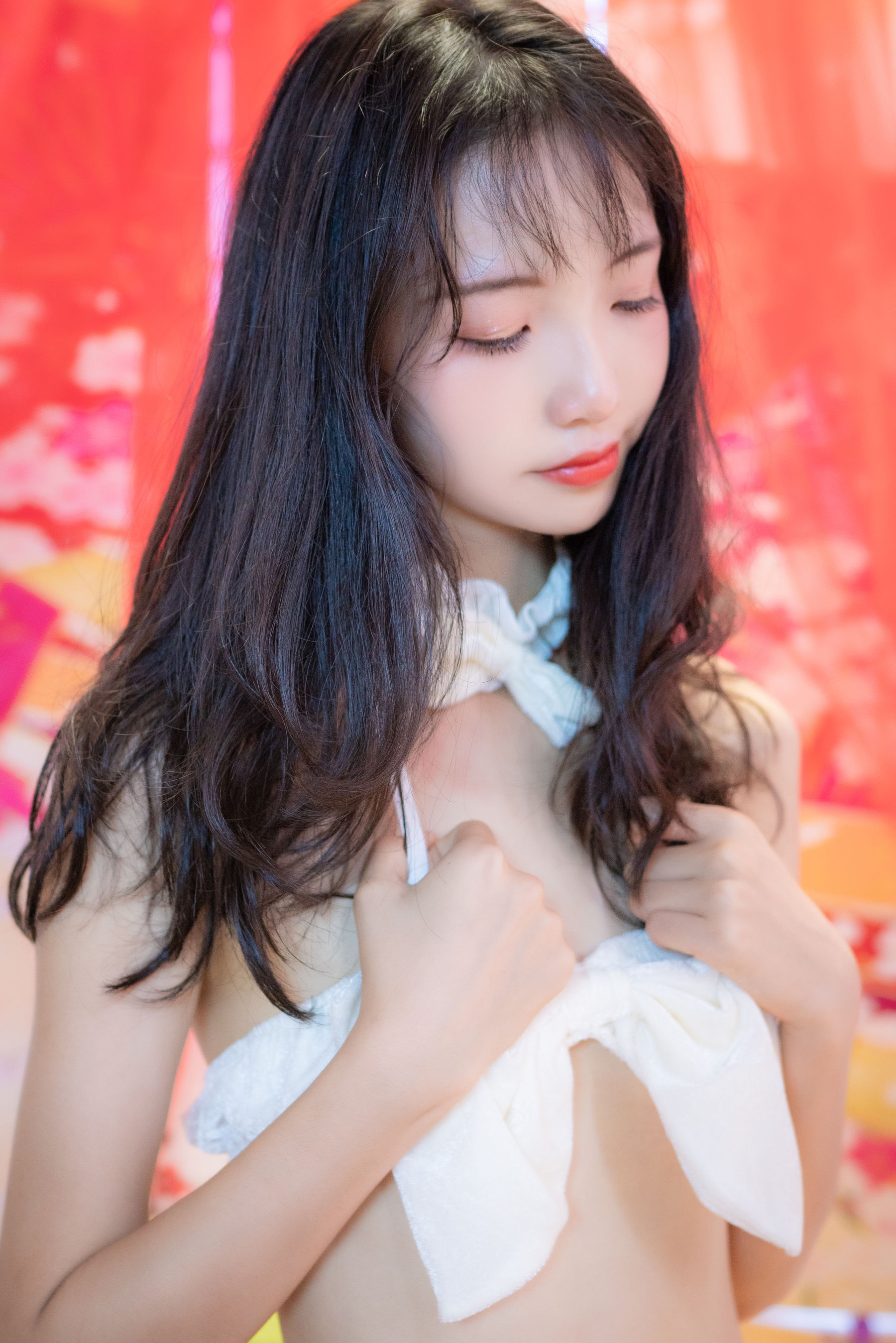 清纯妹子西瓜 白猫咪内衣 [34P]