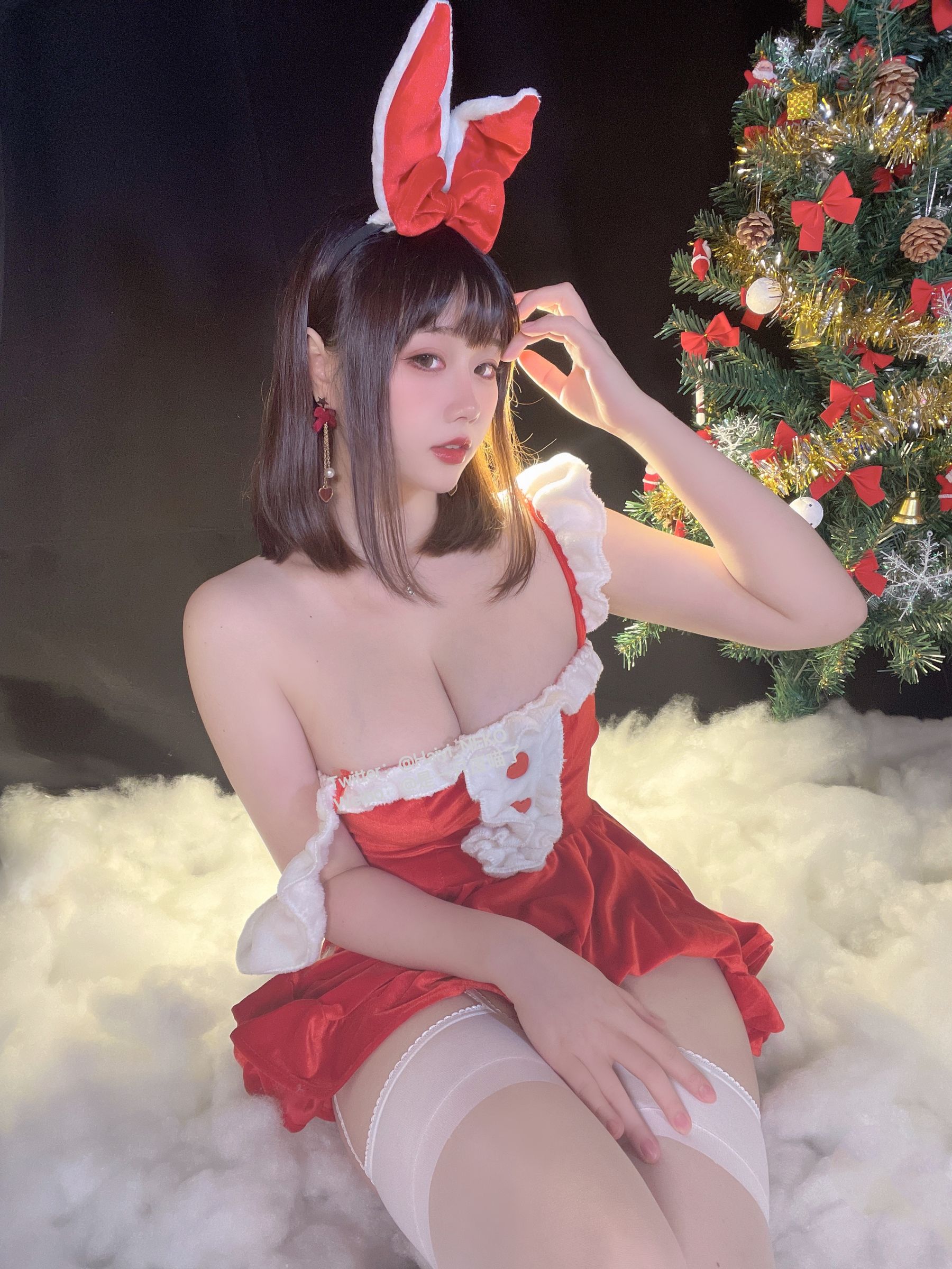 是一只废喵了 – 圣诞连衣裙 [72P]
