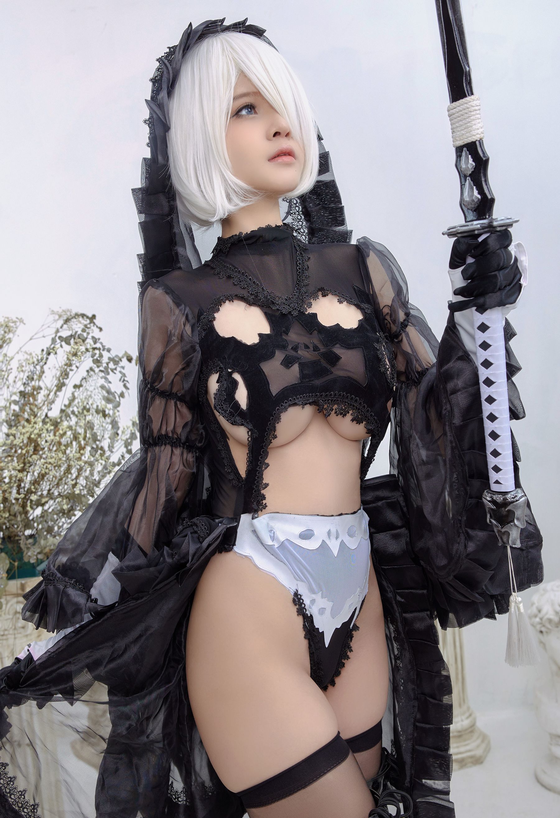 [Cosplay写真] Azami福利 – 2B Black Dress [20P]