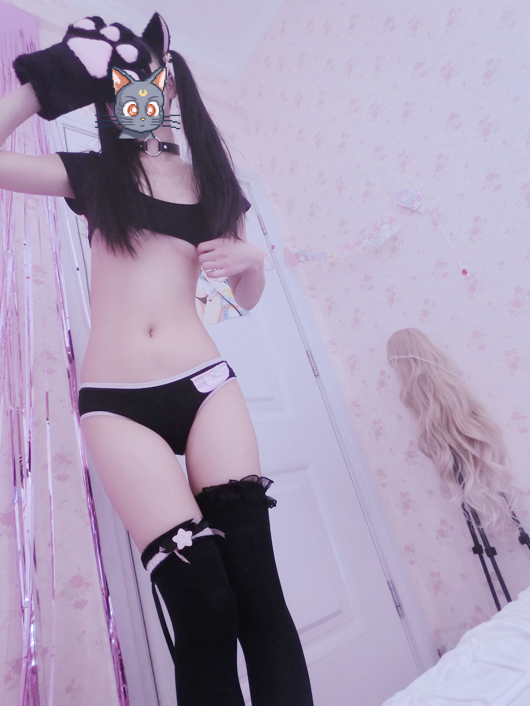 双马尾少女赛高酱作品 – 黑色猫系 [40P]