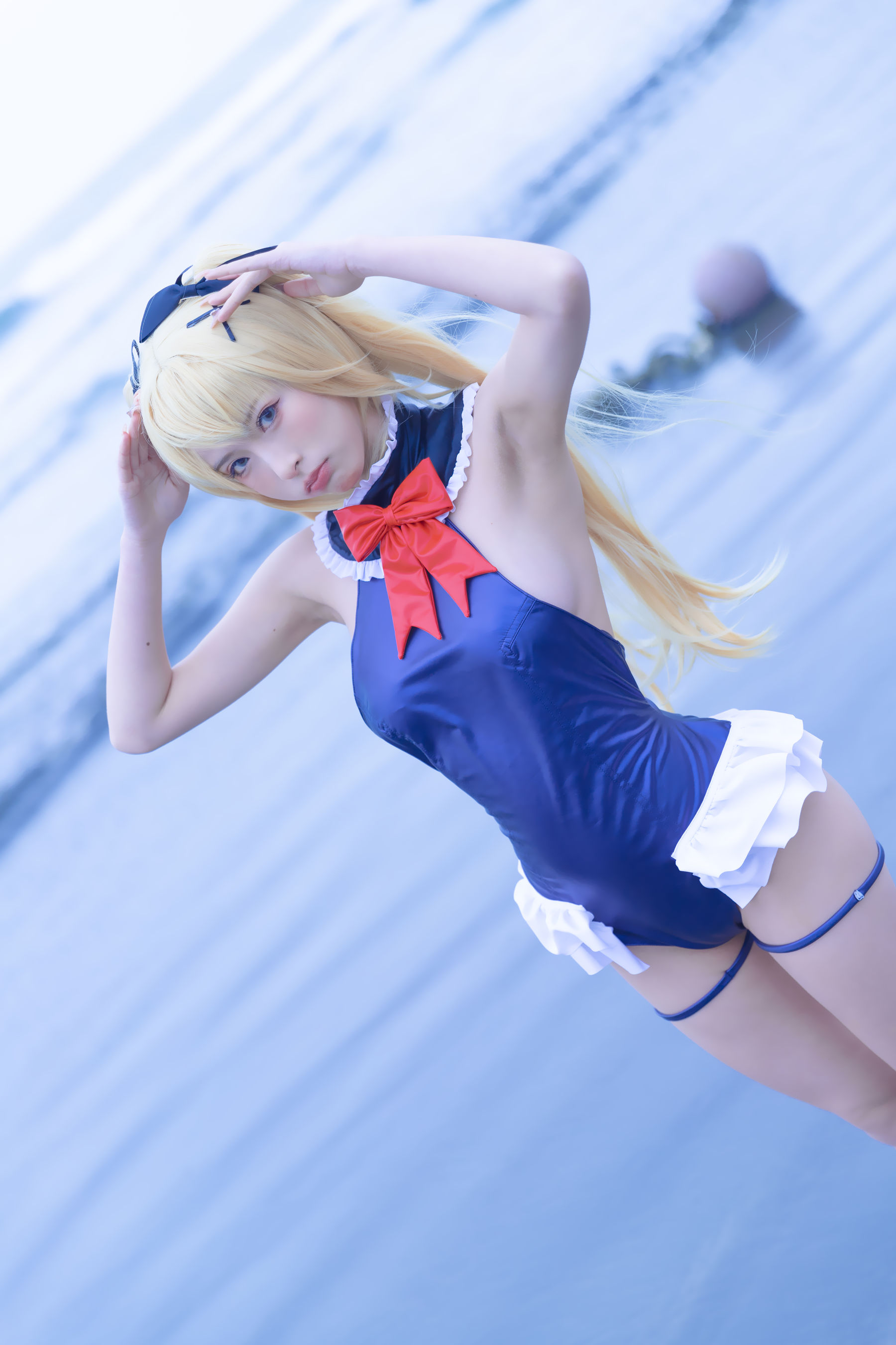 尤物清水由乃 – 玛丽萝丝蓝色泳衣 [32P]