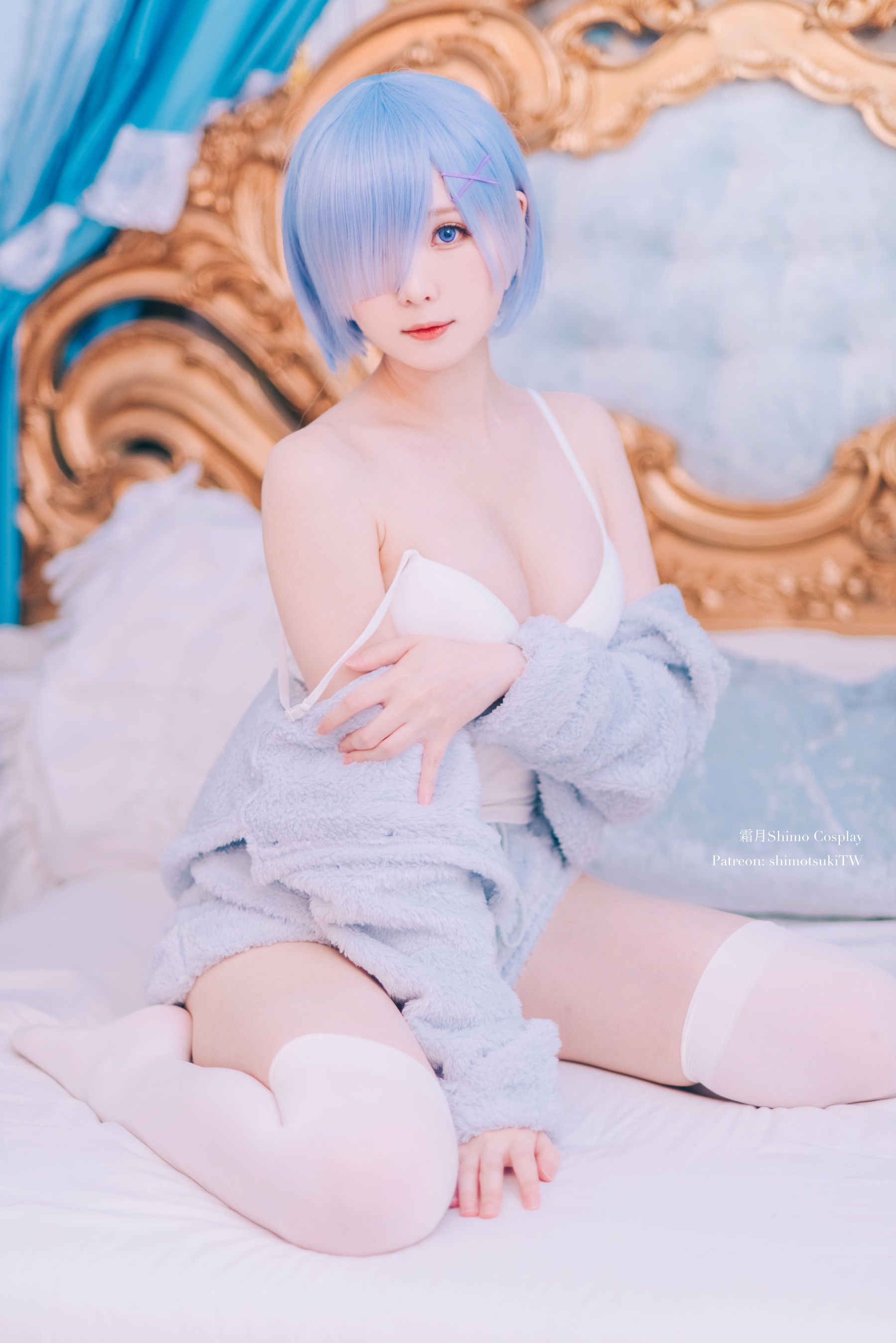 微博妹纸霜月shimo – 雷姆猫咪装 [16P]