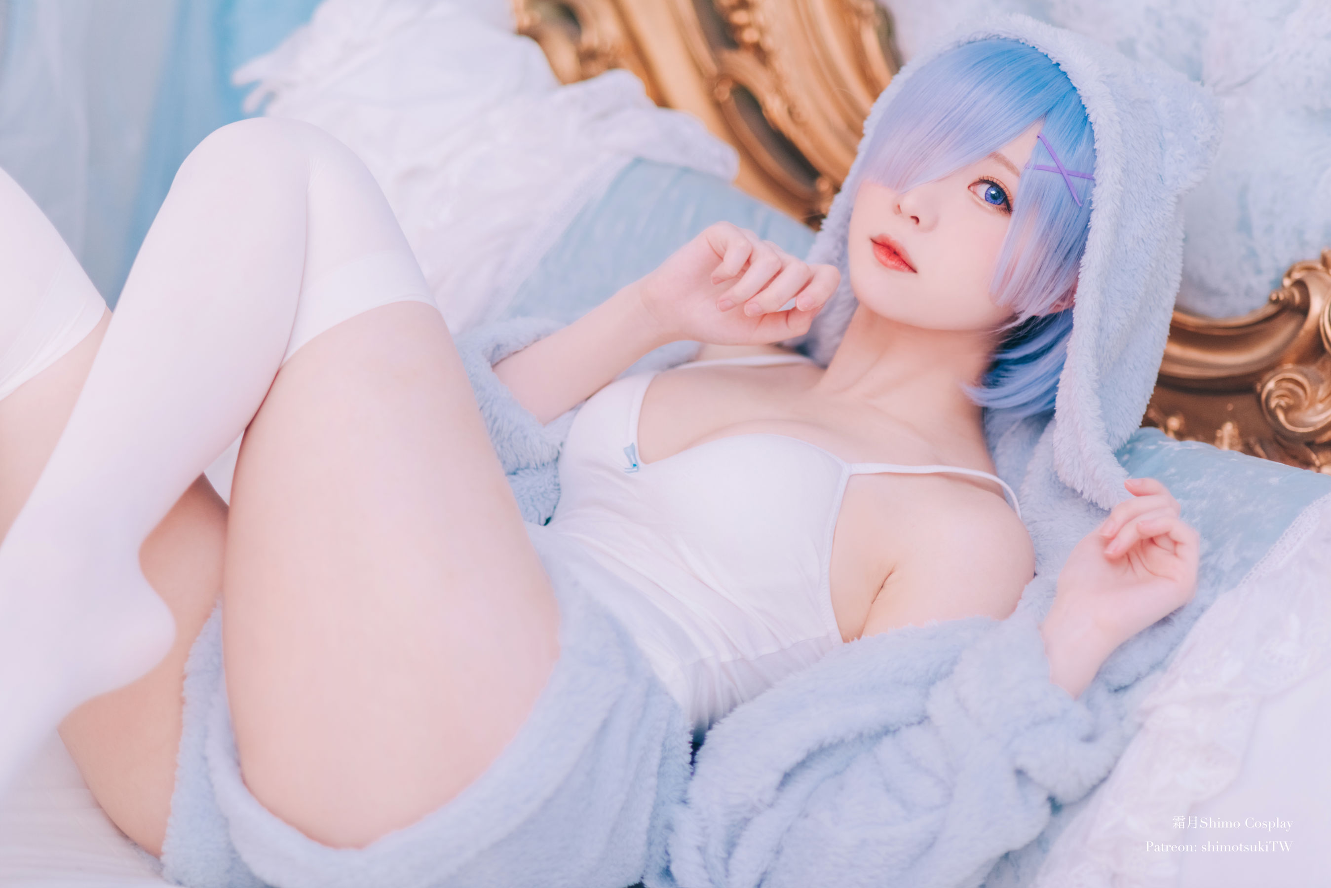 微博妹纸霜月shimo – 雷姆猫咪装 [16P]