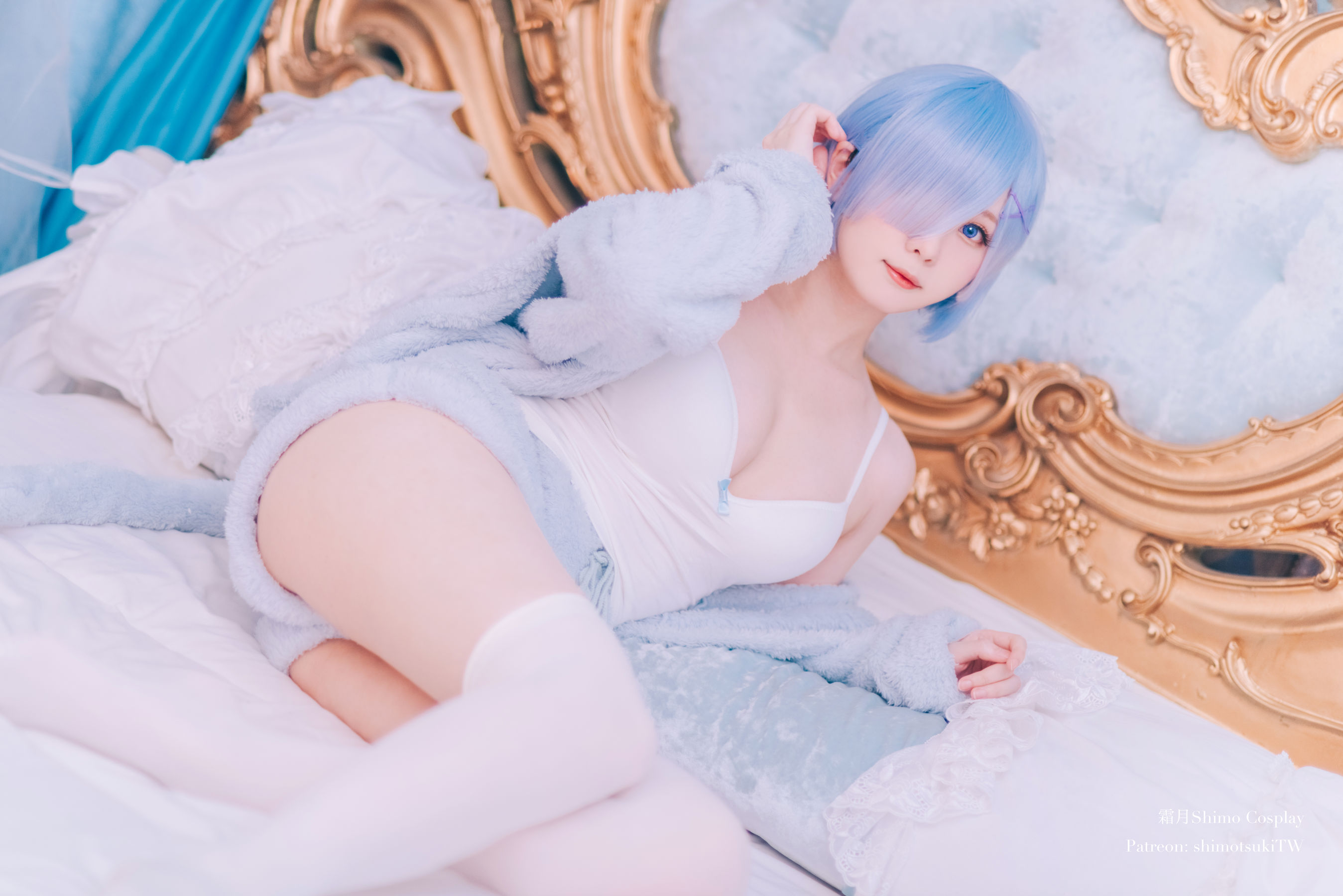 微博妹纸霜月shimo – 雷姆猫咪装 [16P]