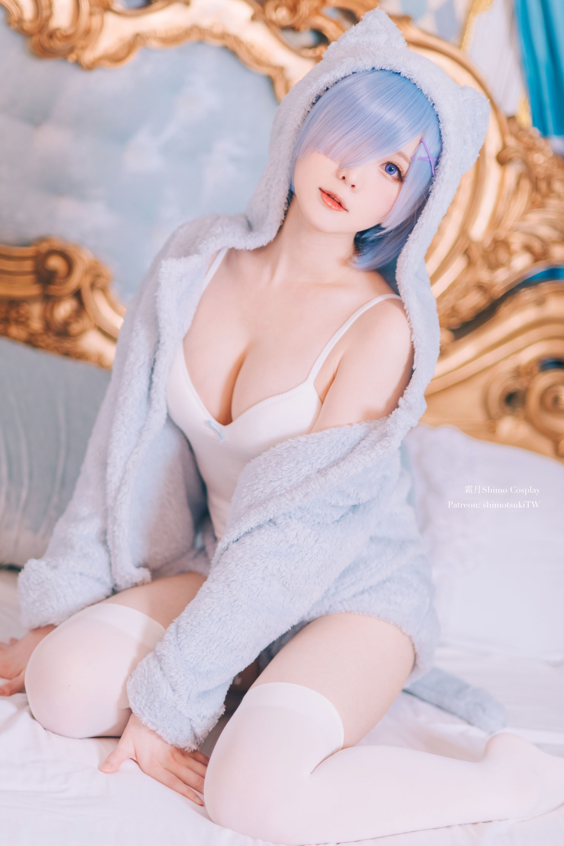 微博妹纸霜月shimo – 雷姆猫咪装 [16P]