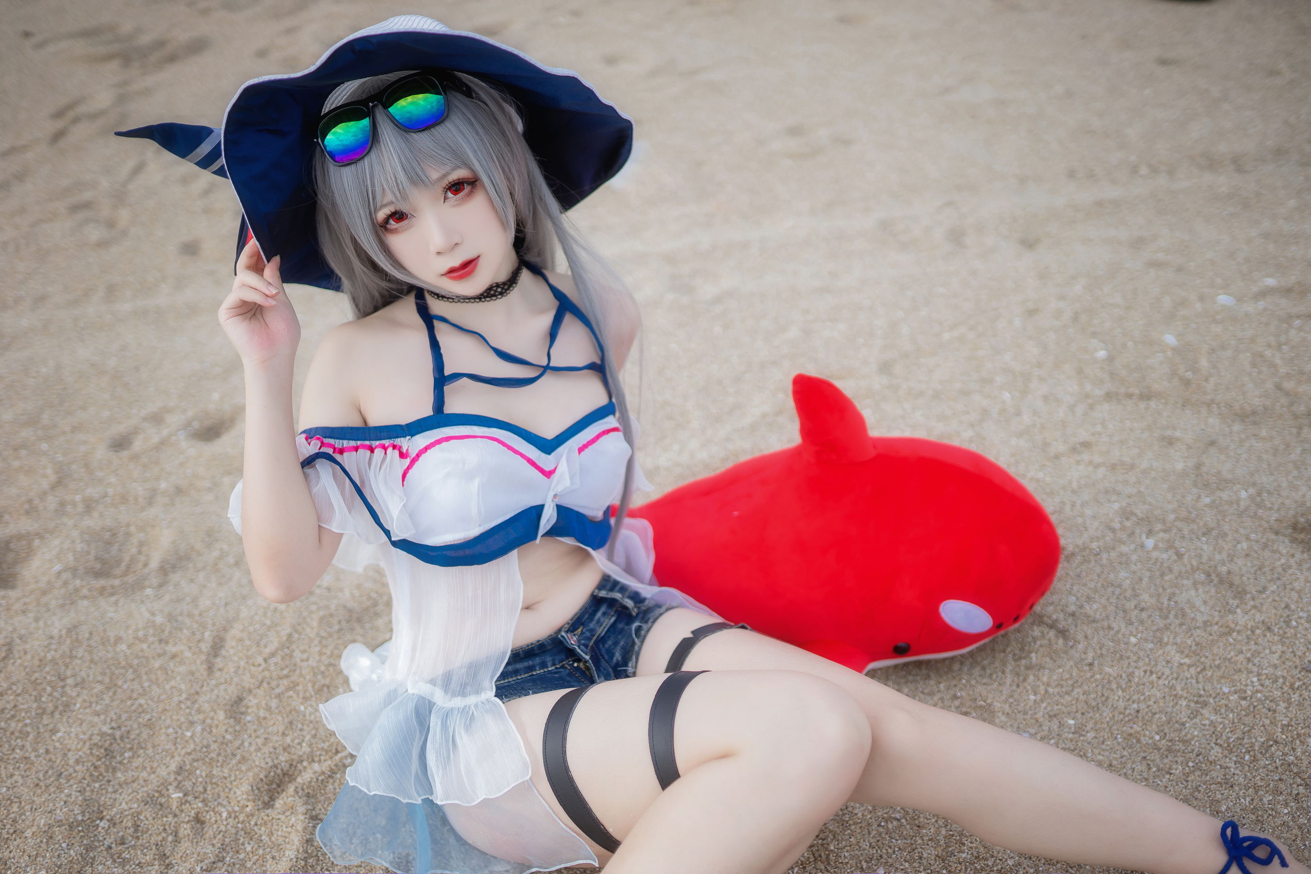 动漫博主樱落酱w – 斯卡蒂泳装 [21P]