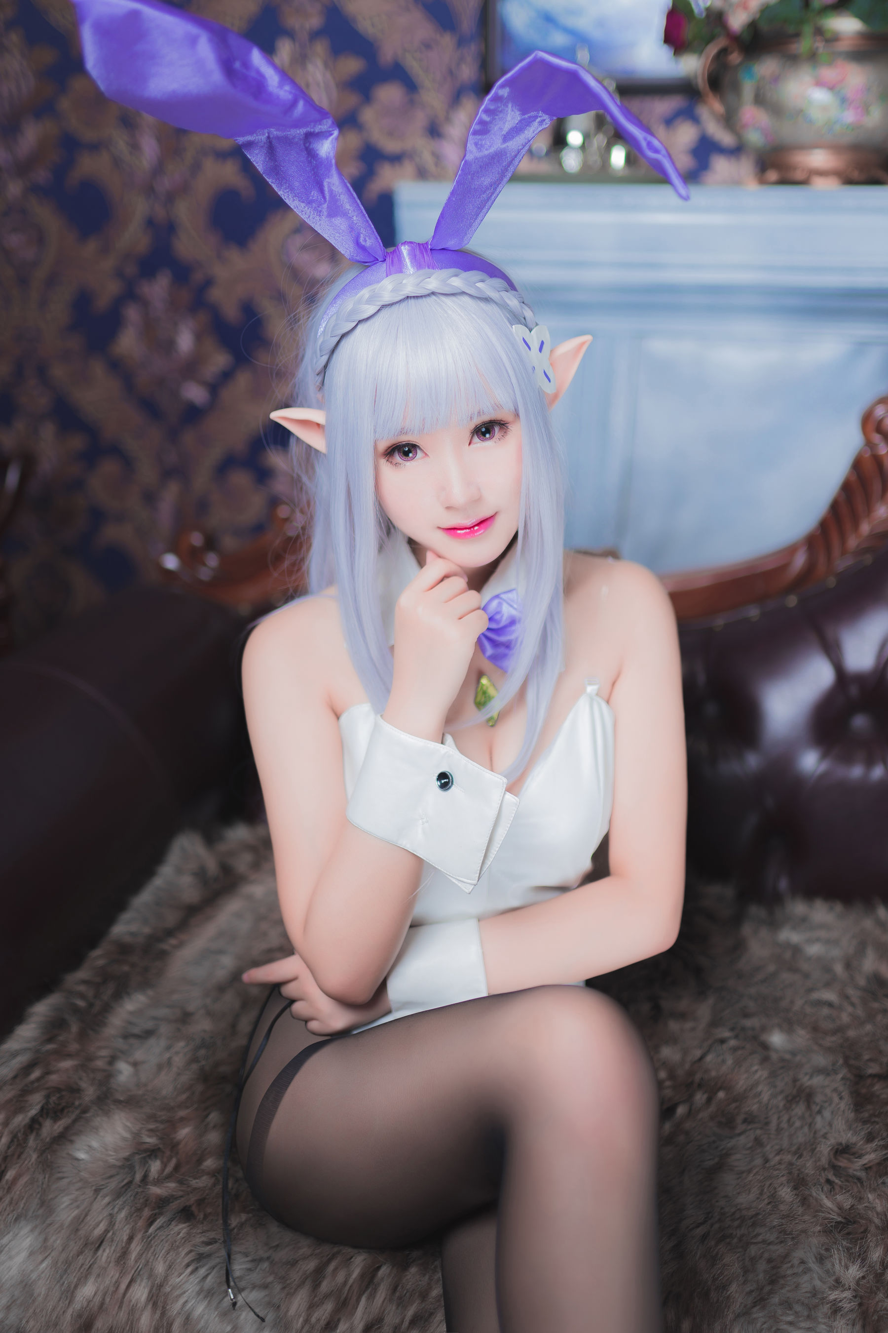 Cosplay沫小舞 – 艾米莉亚兔女郎 [18P]