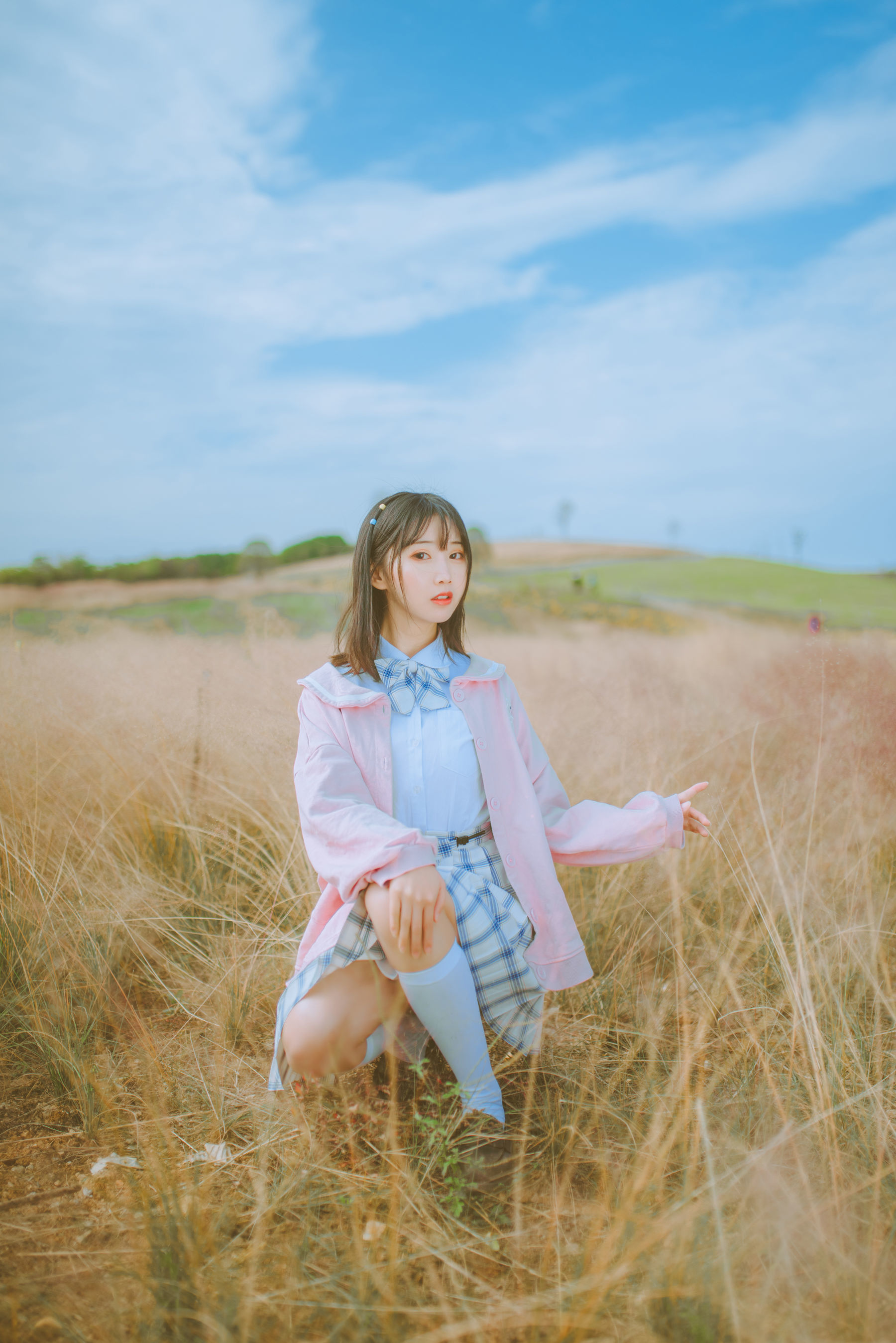 可爱人气Coser面饼仙儿 粉黛草JK [19P]