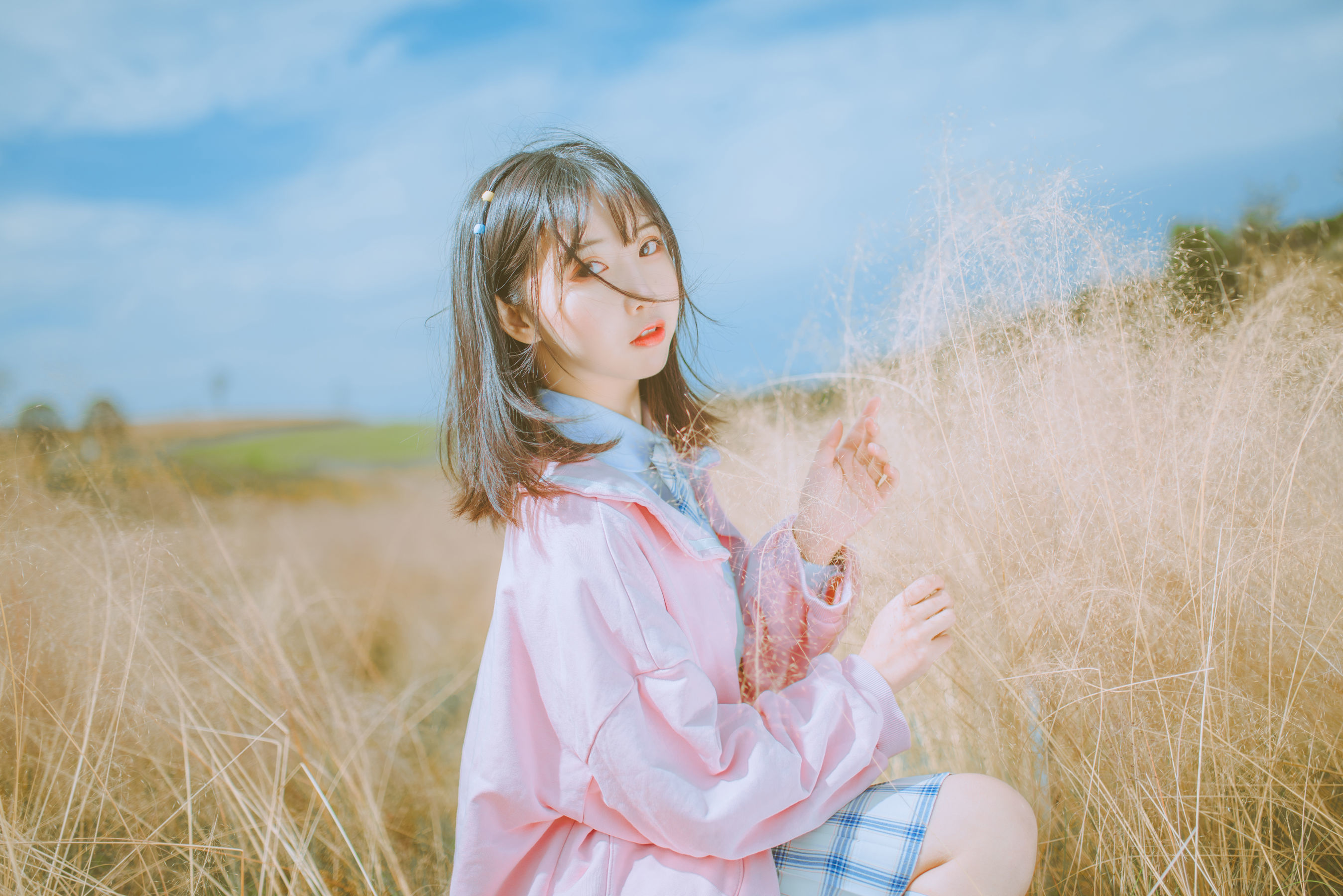 可爱人气Coser面饼仙儿 粉黛草JK [19P]