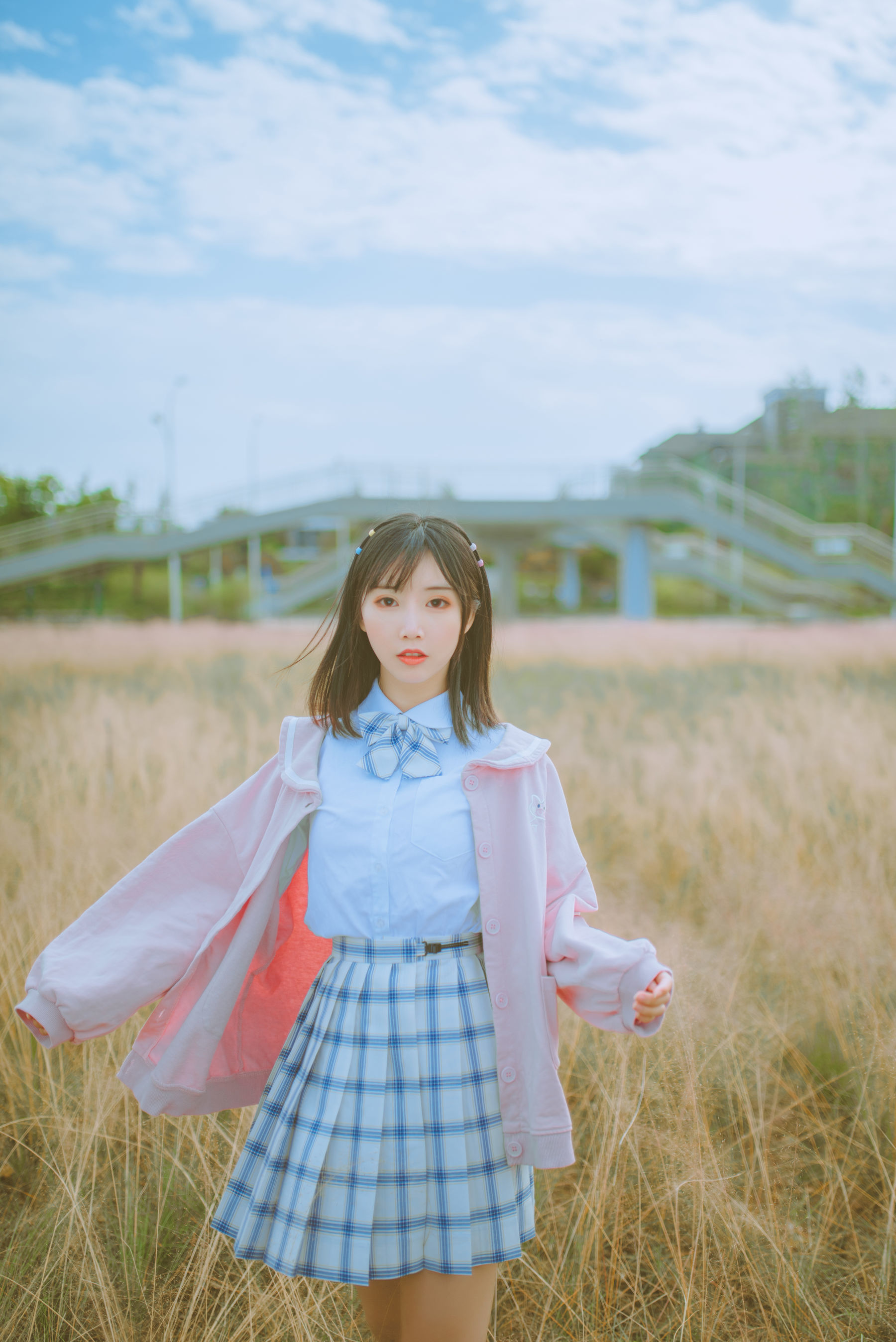 可爱人气Coser面饼仙儿 粉黛草JK [19P]