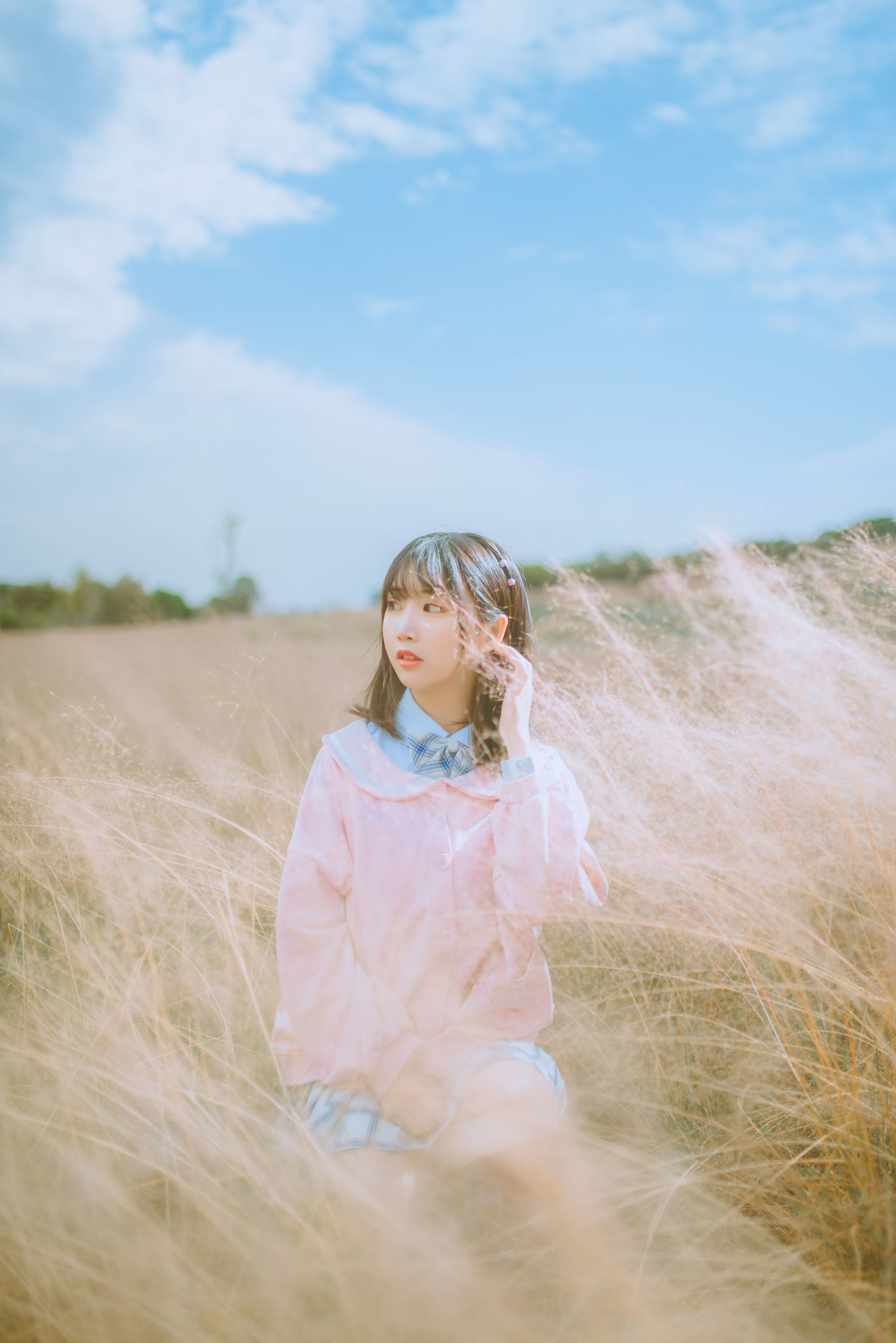 可爱人气Coser面饼仙儿 粉黛草JK [19P]