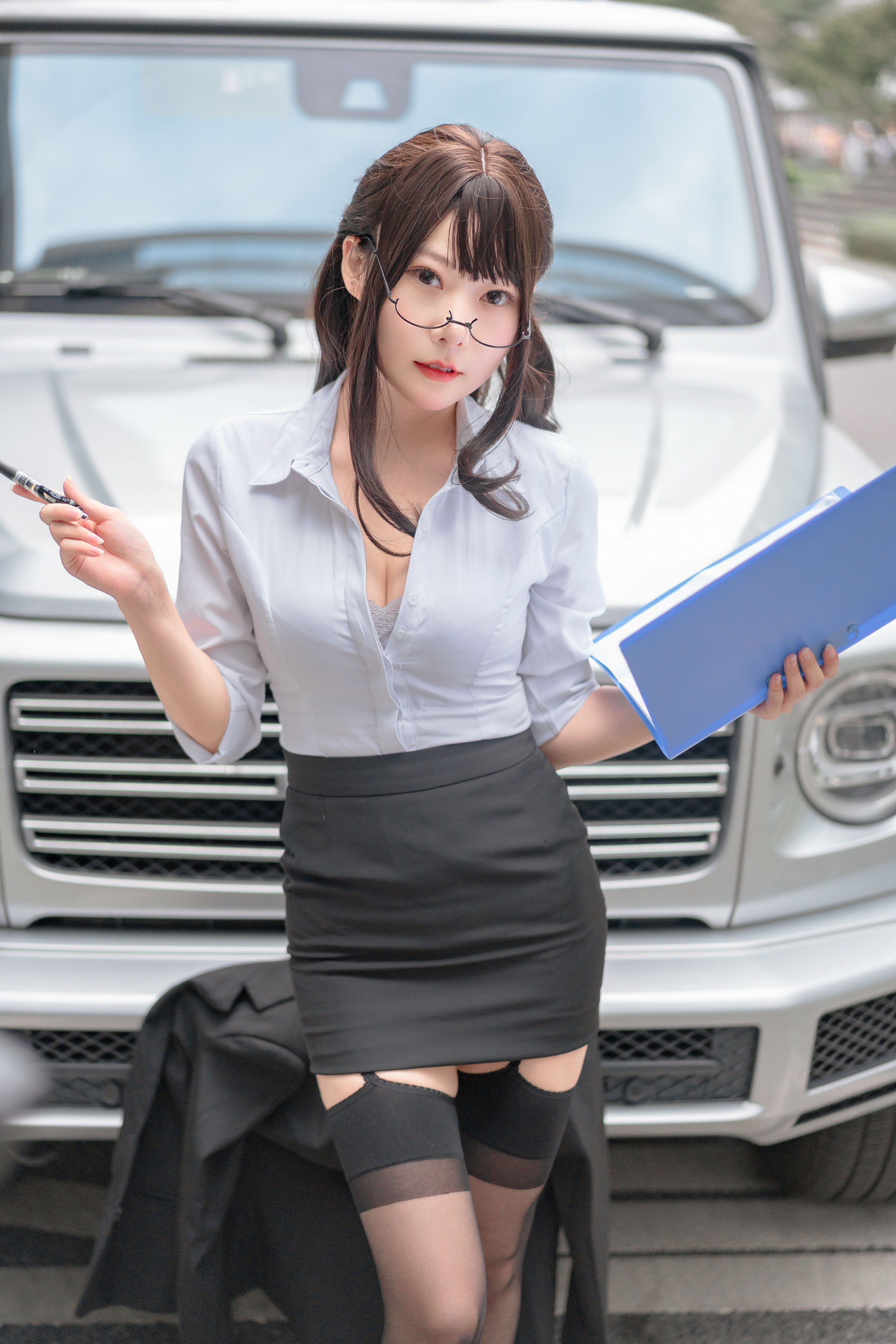 香草喵露露 – 丝袜西装诱惑 [24P]