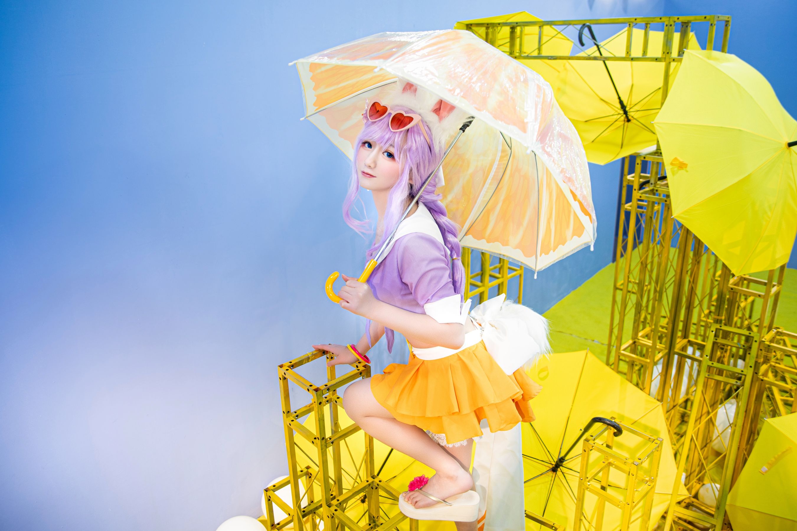 [Cosplay写真] 动漫博主弦音sic – 王者荣耀 公孙离蜜橘之夏 [9P]