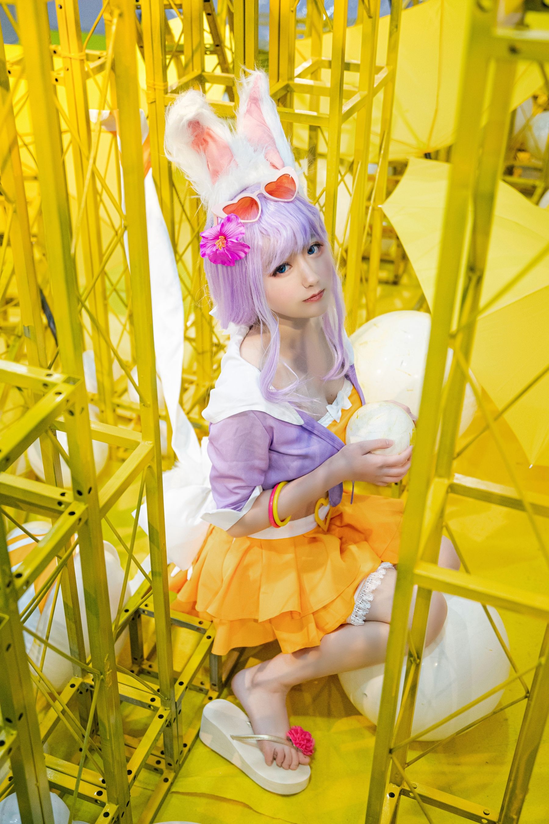 [Cosplay写真] 动漫博主弦音sic – 王者荣耀 公孙离蜜橘之夏 [9P]