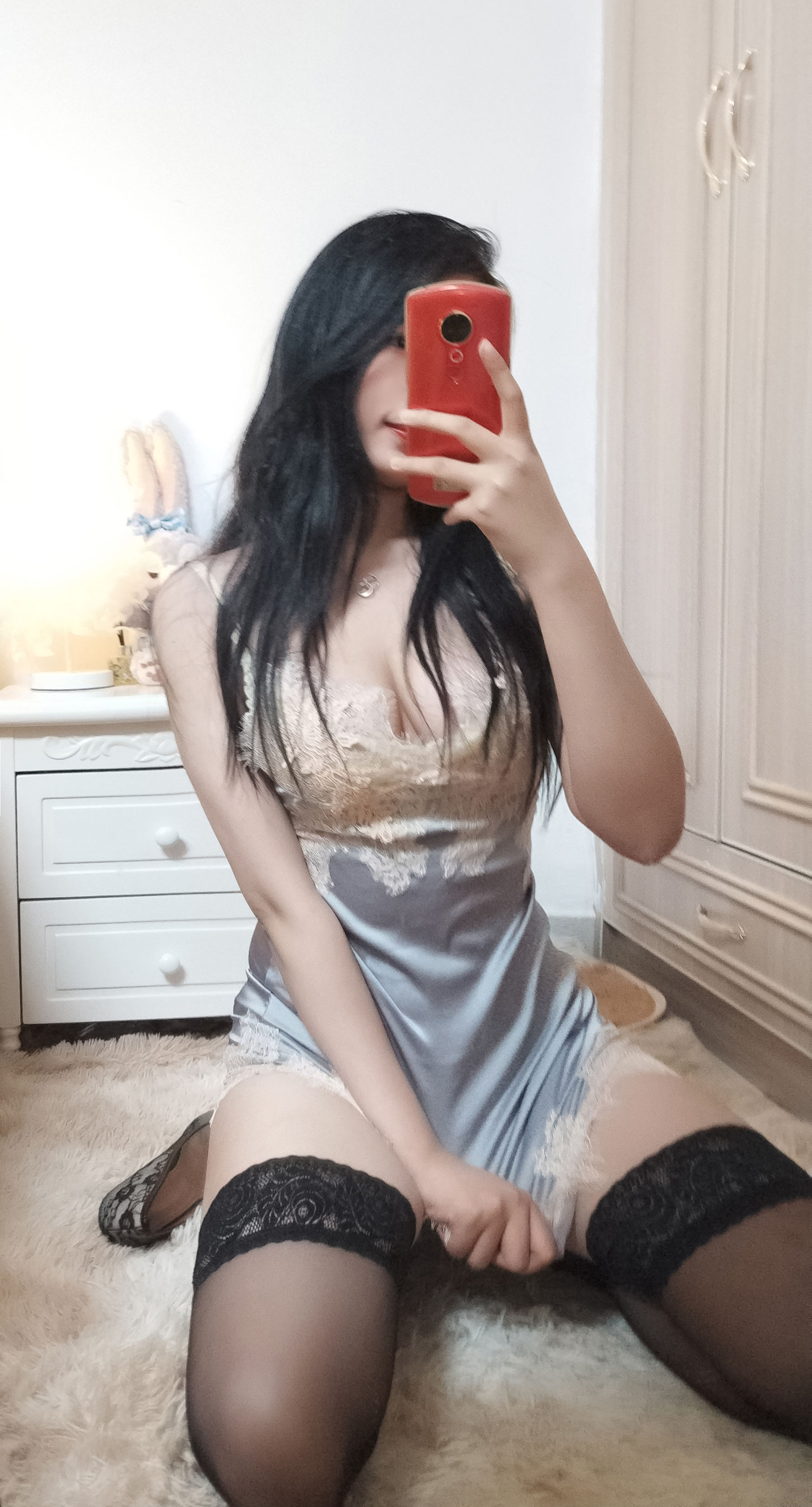 轩萧学姐 – 蓝色睡衣 [28P]