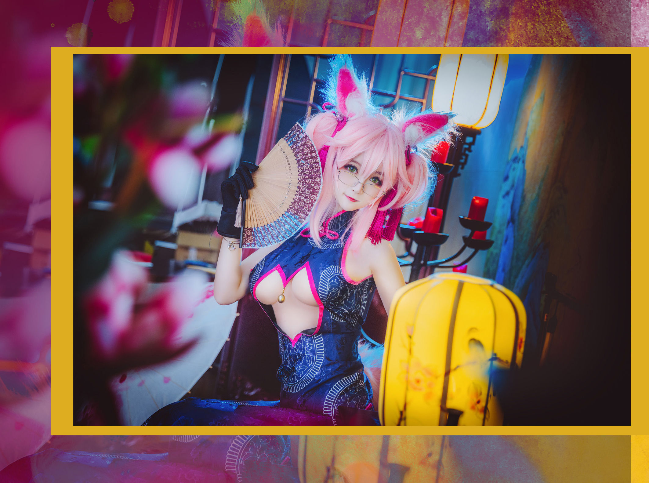 [Cosplay写真] 萌宠博主yui金鱼 – 旗袍 玉藻前 [13P]