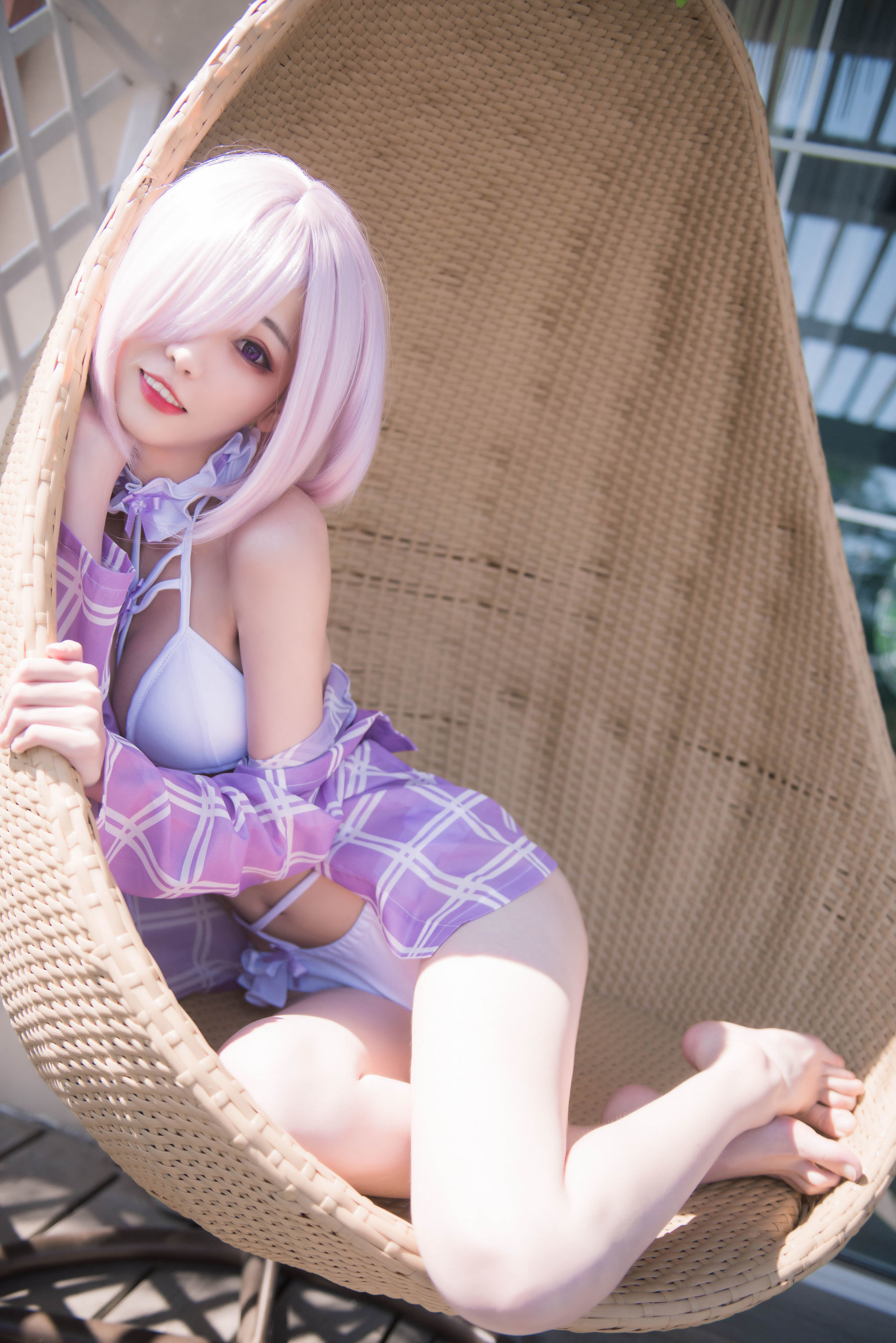 [萝莉COS] 小妖精你的负卿 – 玛修泳装 [16P]