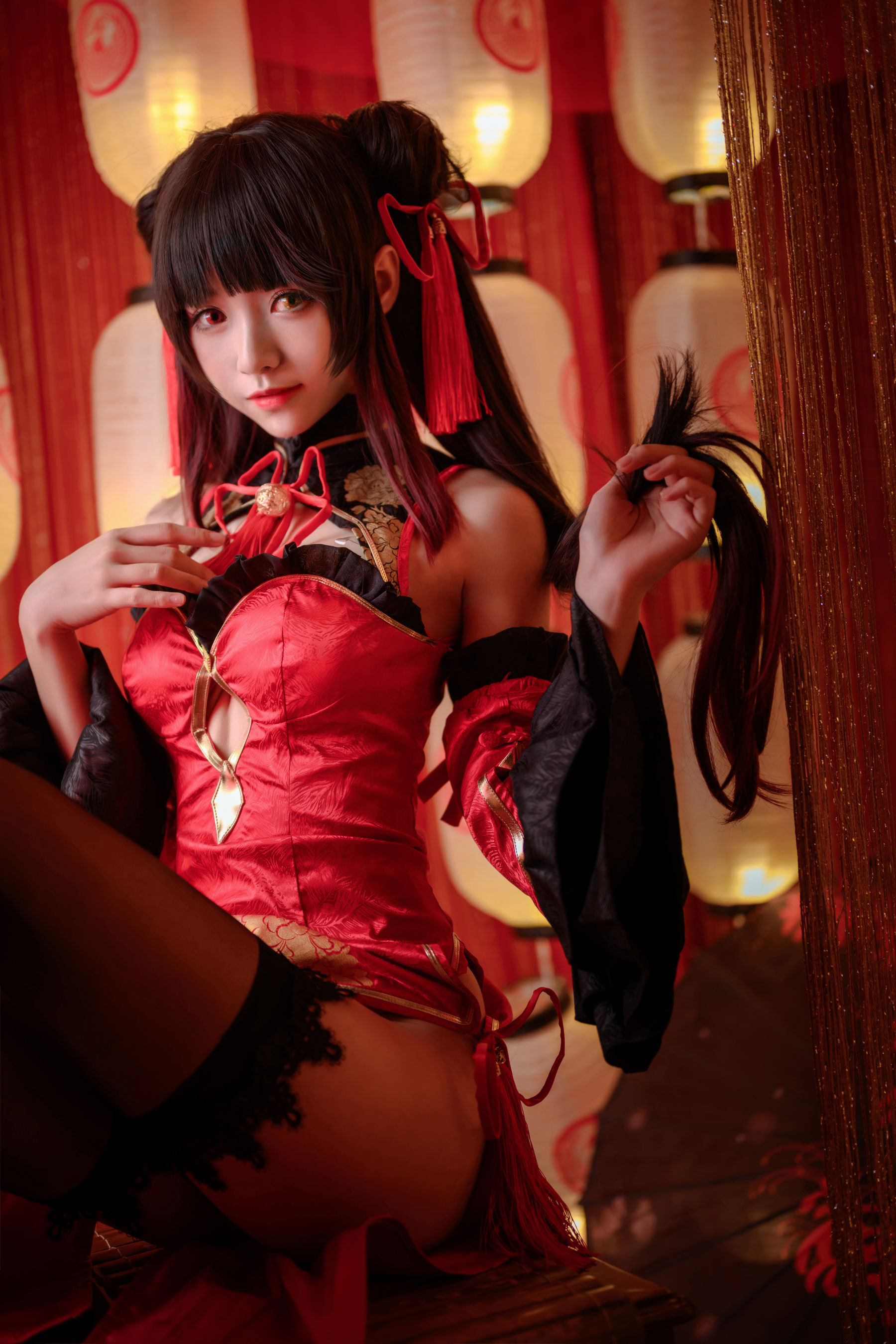 动漫博主大大卷卷小卷 – 红色双马尾 [11P]