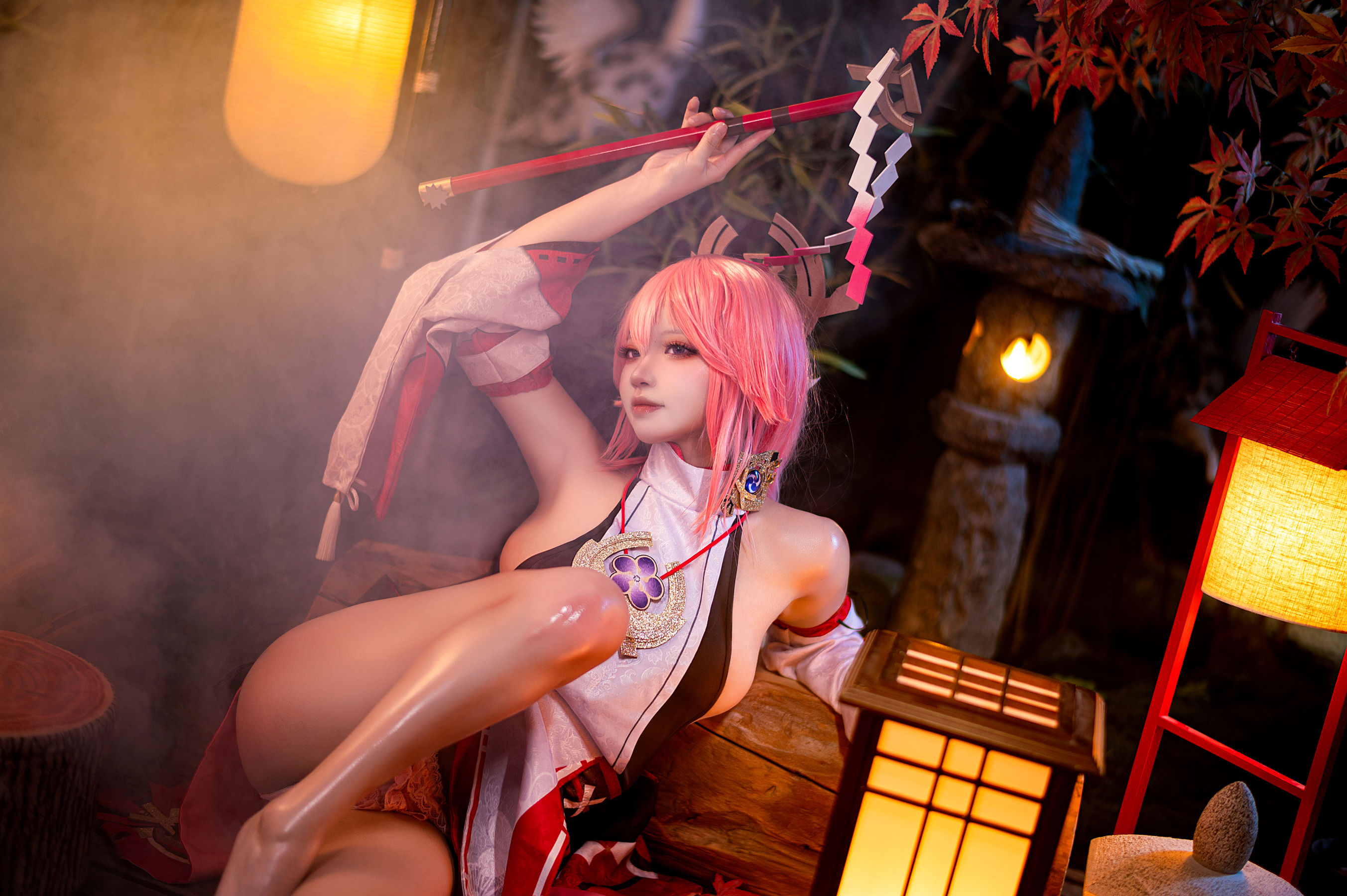 伊喵君&#038;景三 – 八重&#038;雷神 双倍快乐 [56P]