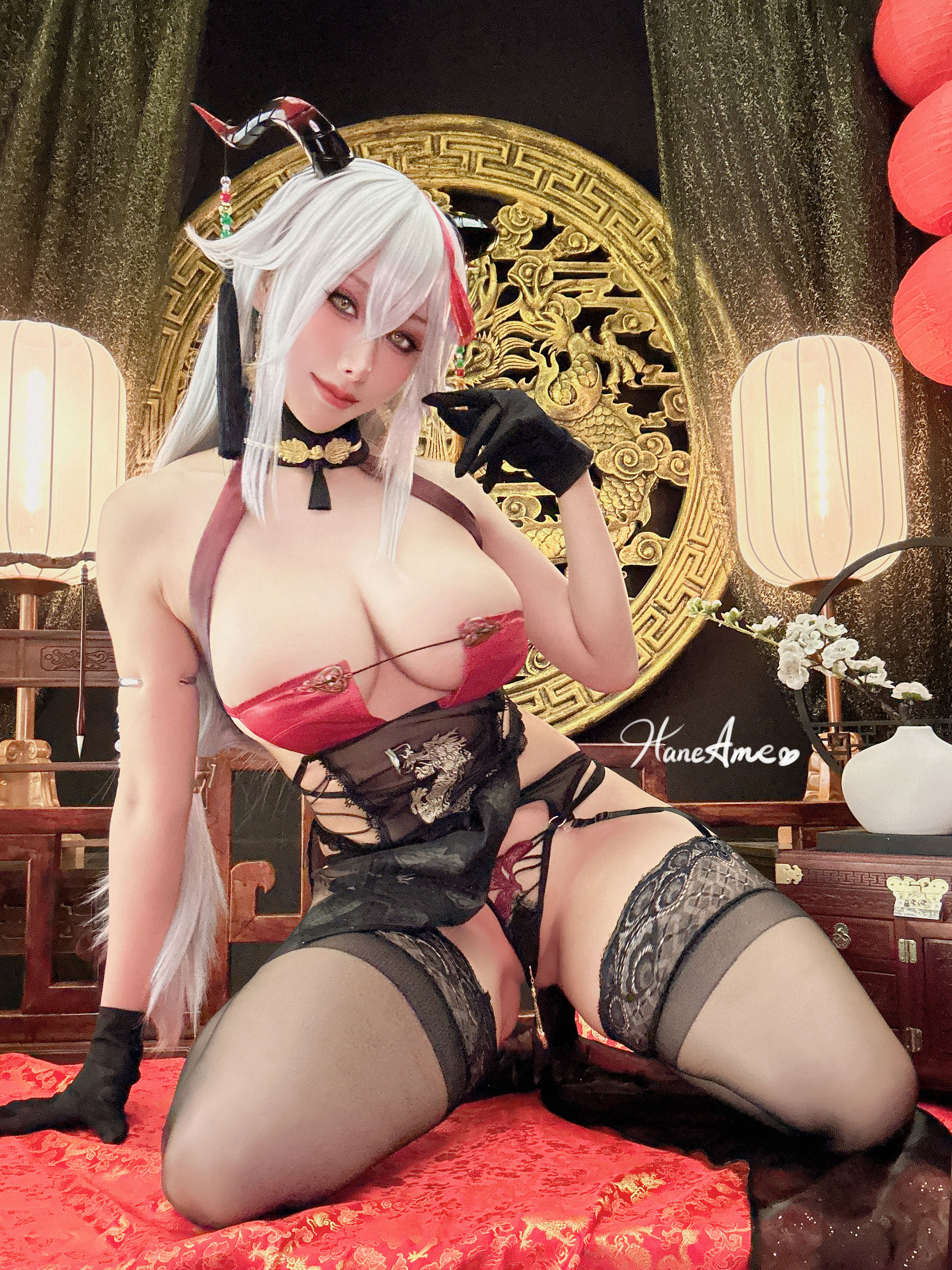 Hane 雨波写真 – AzurLane Agir Chipao 埃吉爾旗袍 [43P]