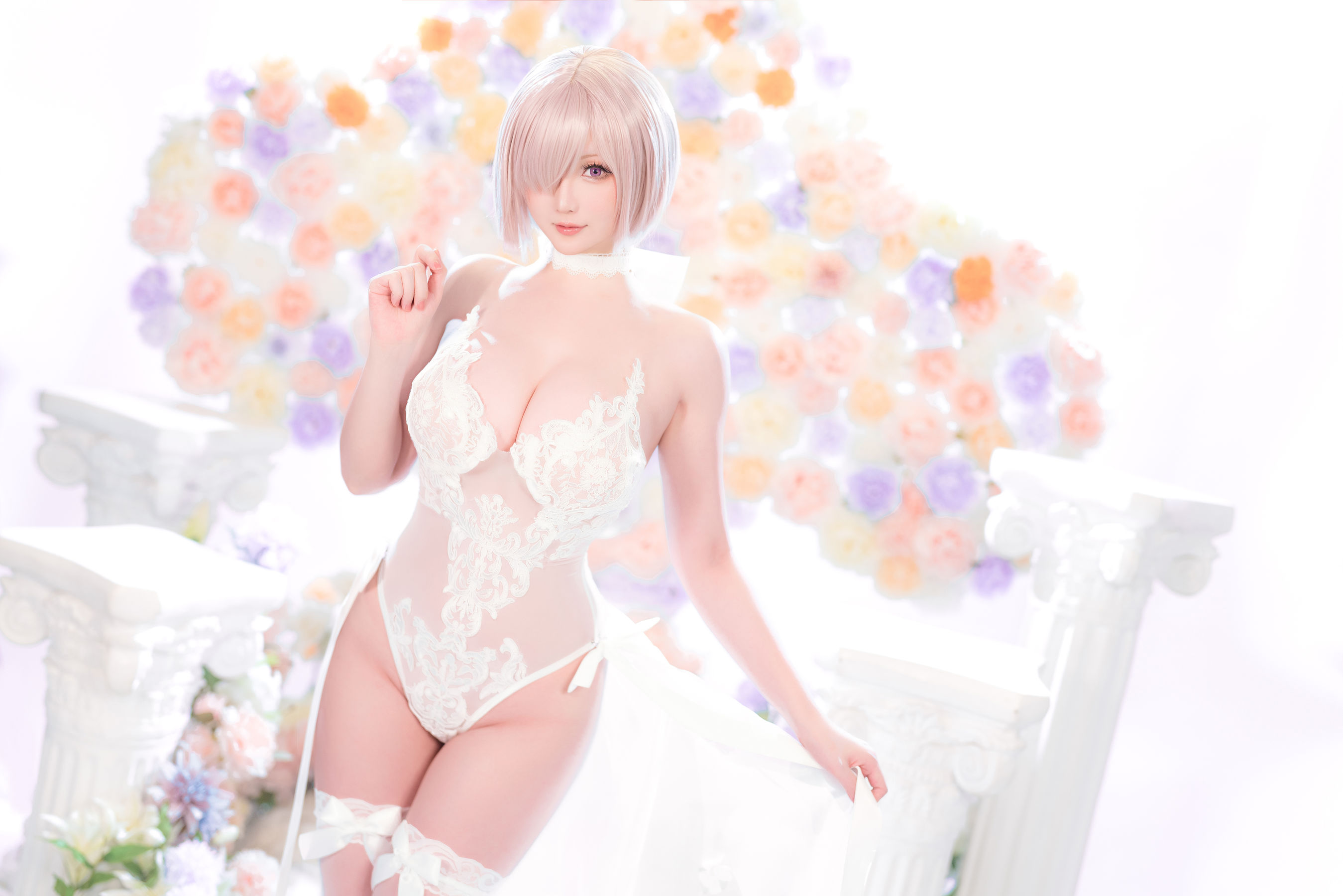 Coser小姐姐星之迟迟 – 玛修同人婚纱 [78P]